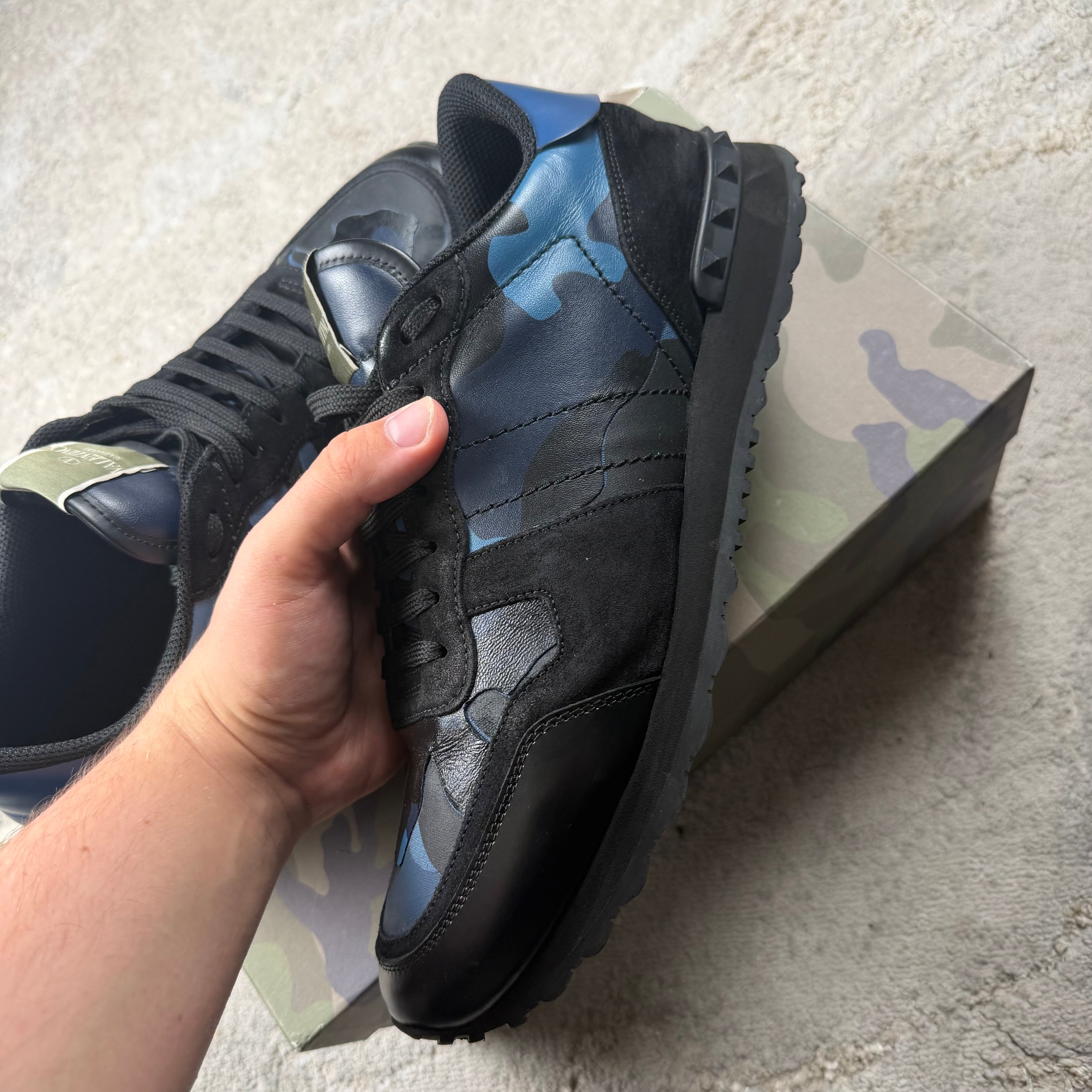 Valentino Garavani Blue Camo Trainer’s - 10/10.5UK