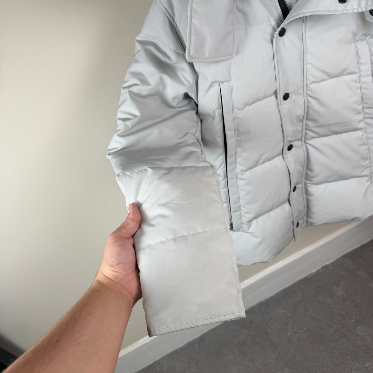 Canada Goose Wyndham Parka Black Badge Silverbirch - Small 21’’