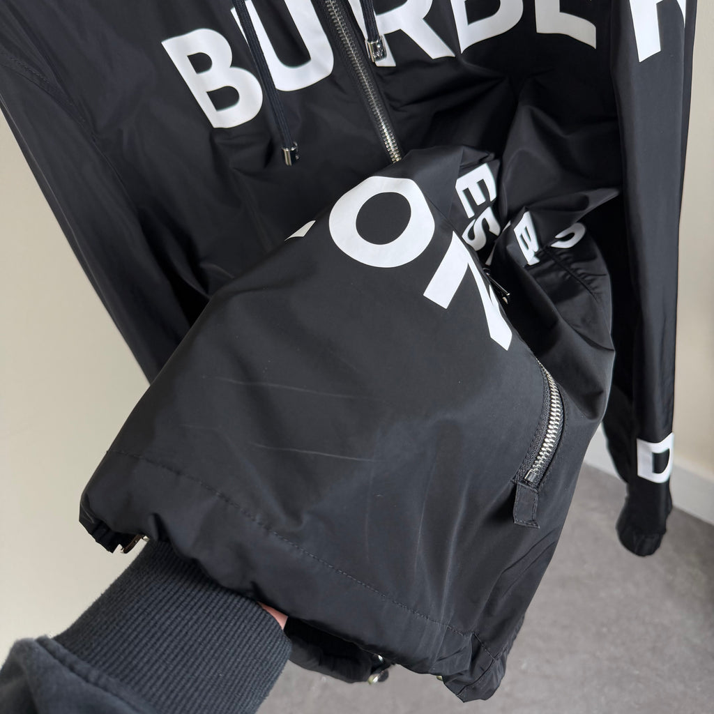 Burberry Horseferry Black Windbreaker - XL 25.5’’