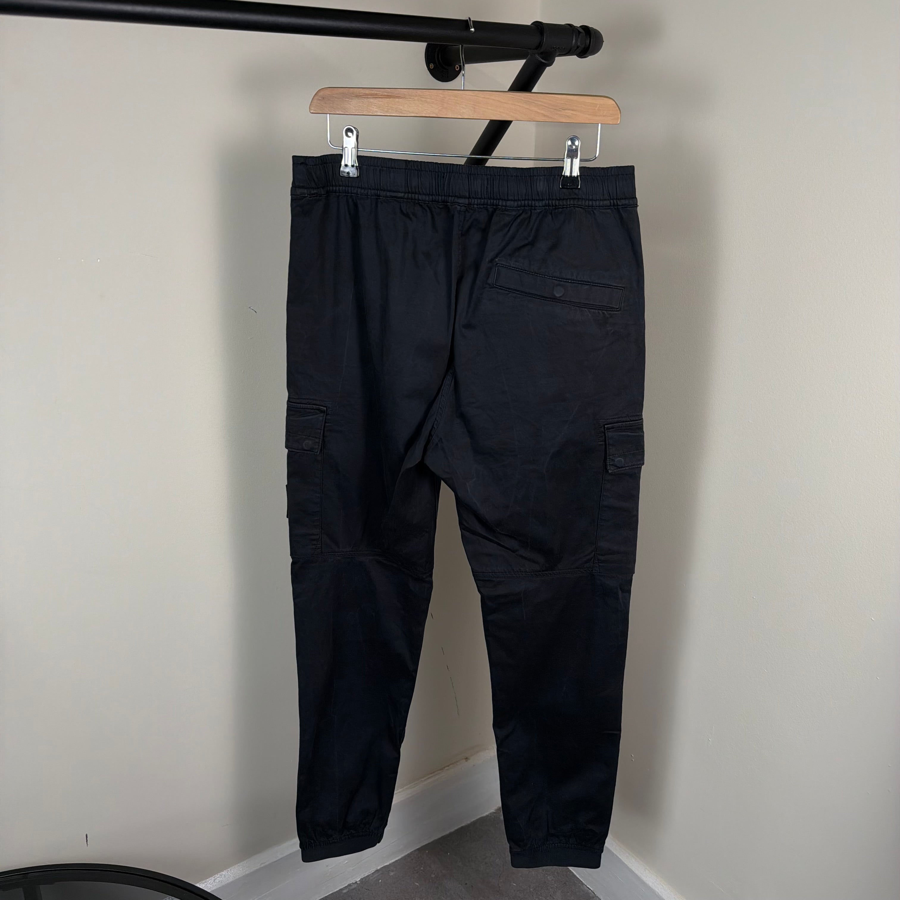 Stone Island Black Cargo Pants - 32W