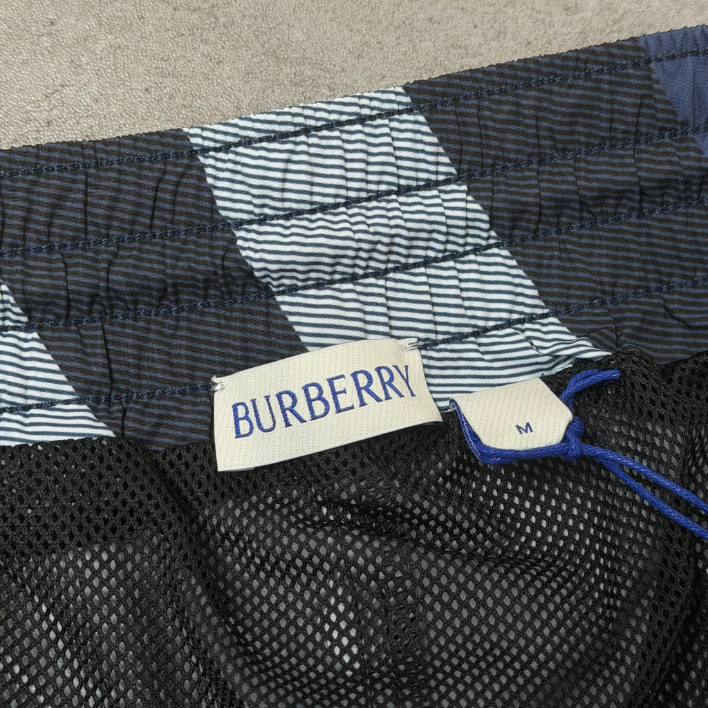 Burberry Blue Check Swimming Shorts - Medium
