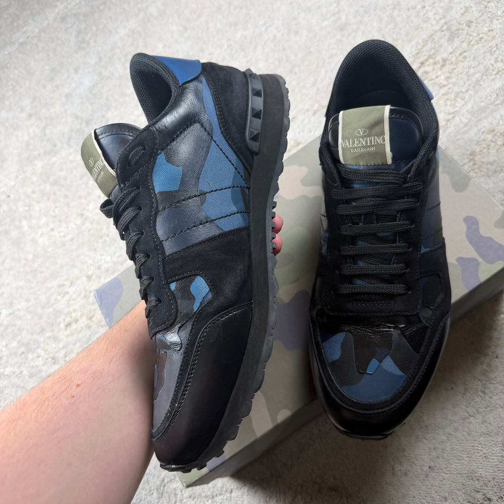 Valentino Garavani Blue Camo Trainer’s - 10/10.5UK
