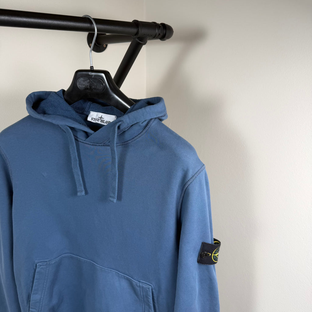 Stone Island Blue Pullover Hoodie - Medium 21’’