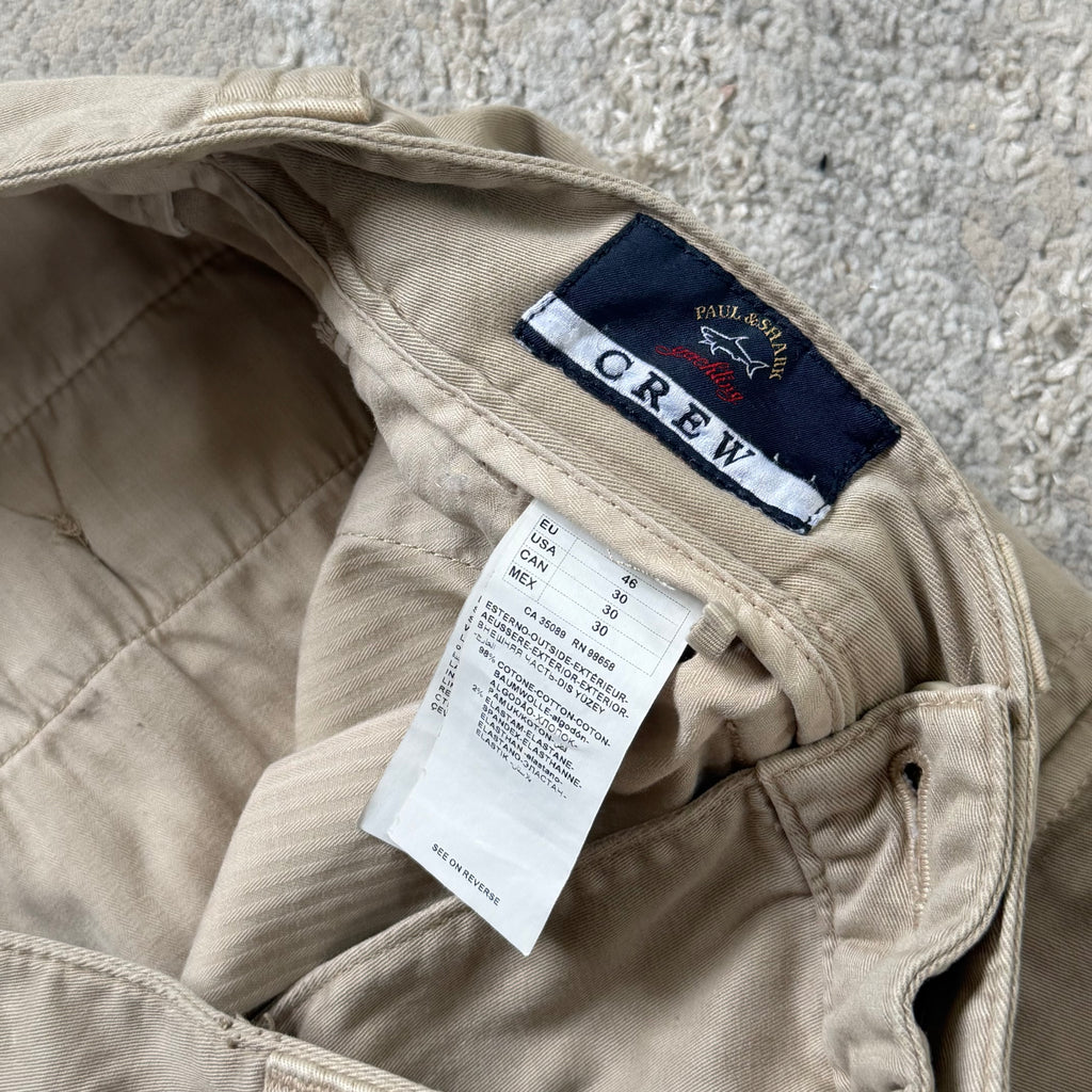 Paul & Shark Biege Cargo Shorts - Small