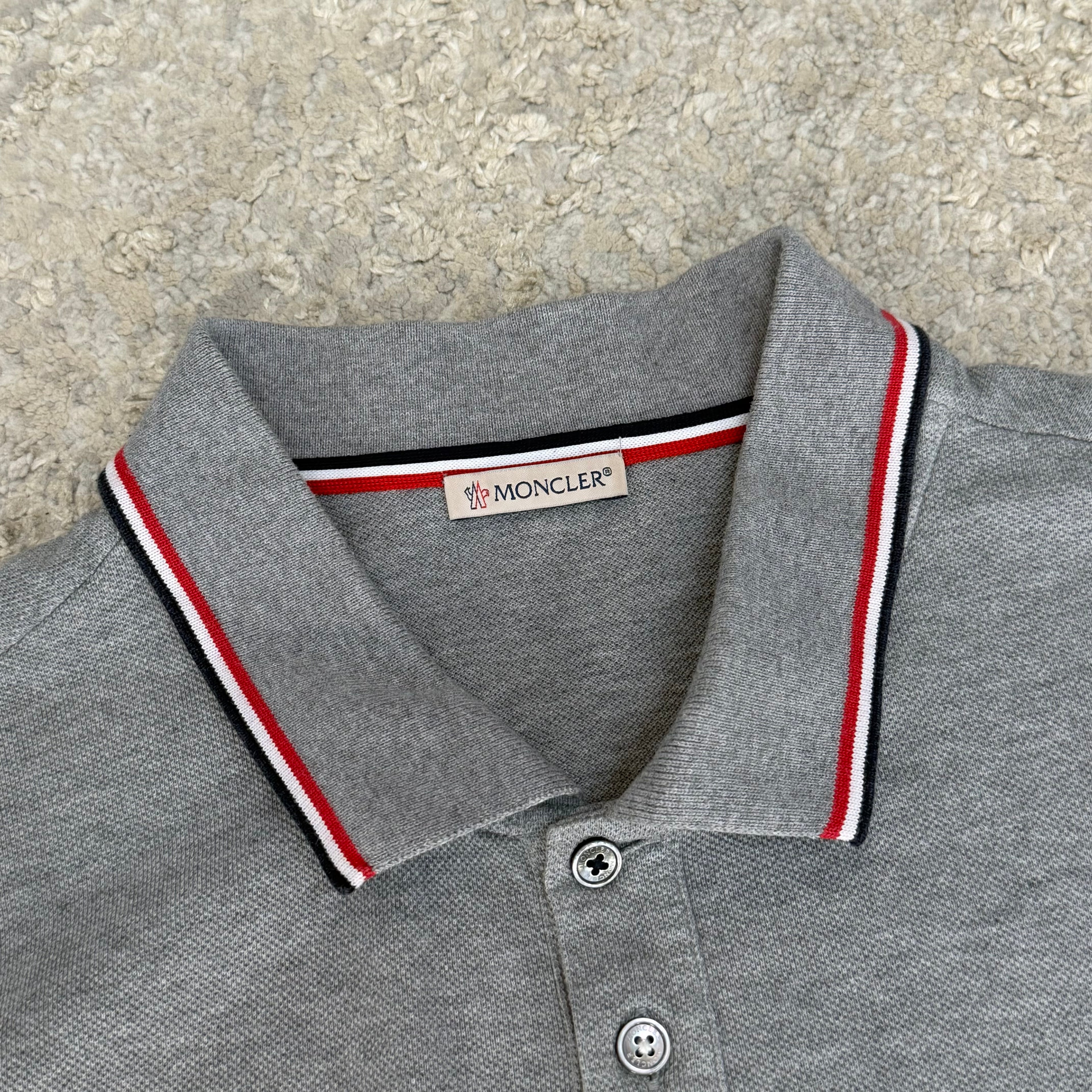 Moncler Grey Polo Shirt - Large 21’’