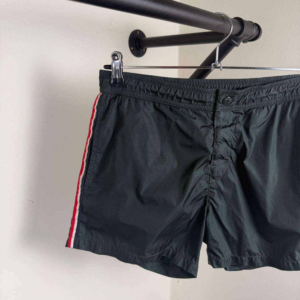 Moncler Olive Green Swimming Shorts - Small
