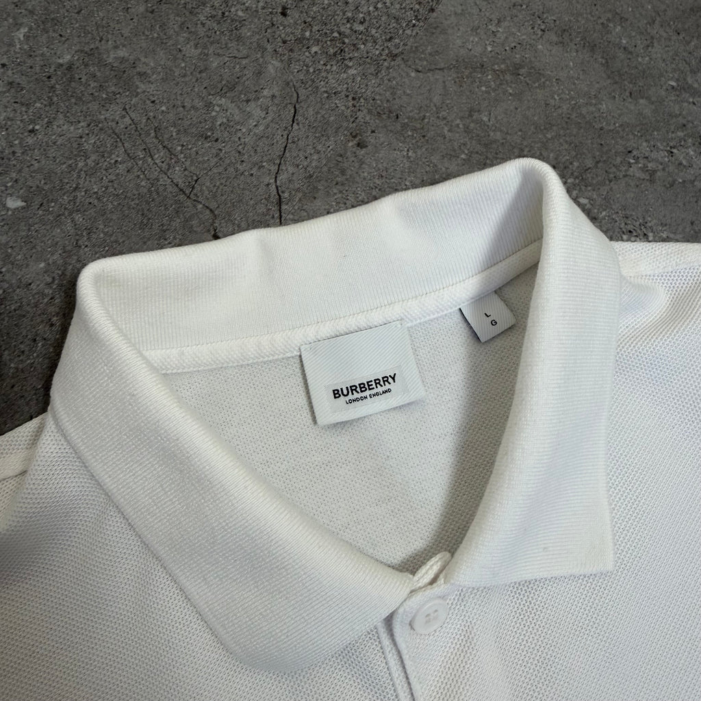 Burberry TB White Polo Shirt - Large 22’’