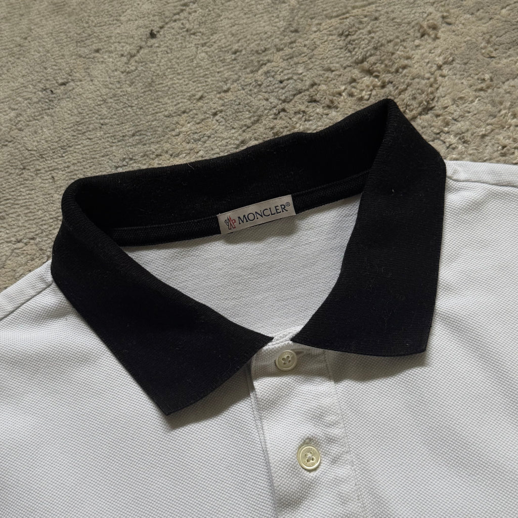 Moncler White Polo Shirt - Large 21.5’’