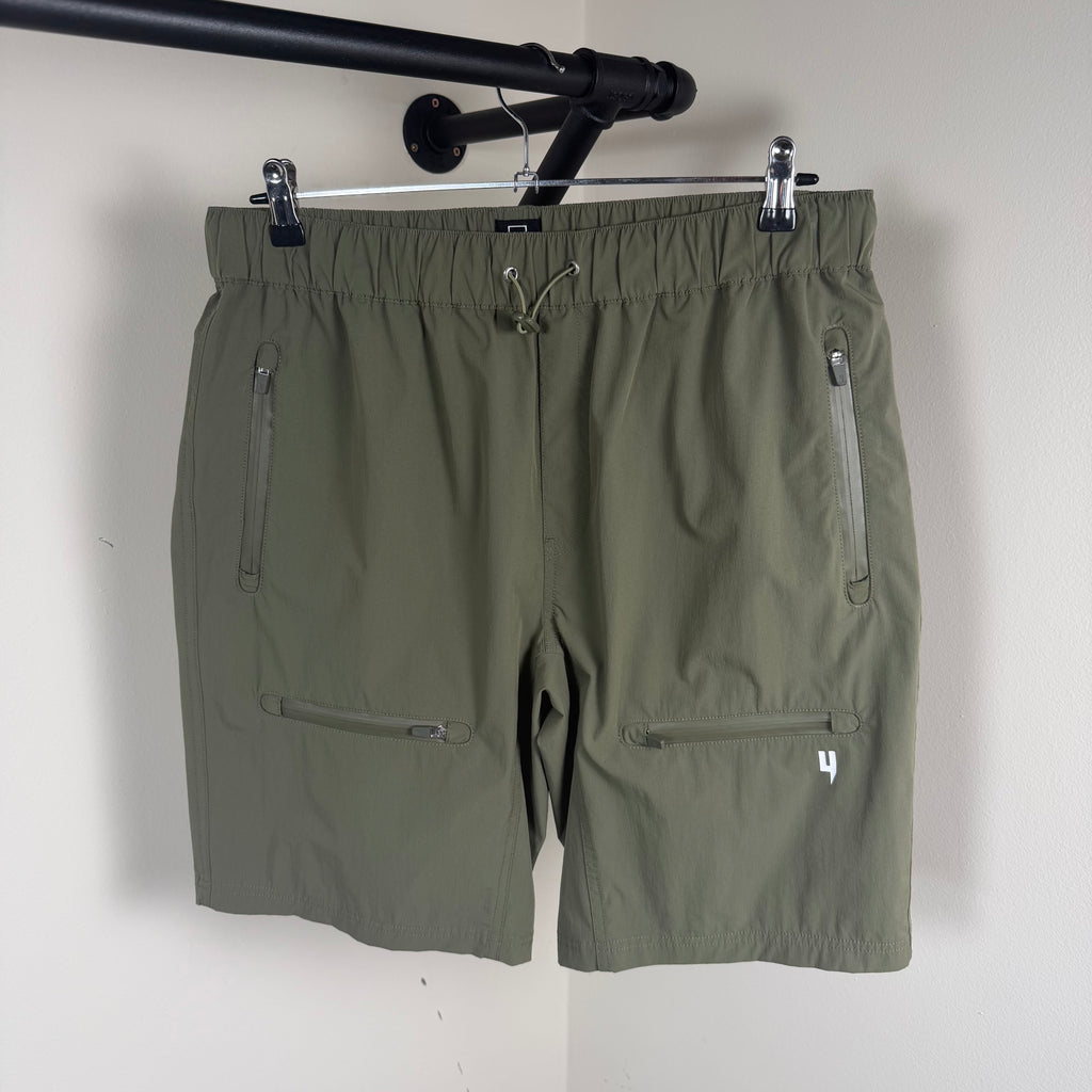 YELIR World Khaki Cargo Shorts - Large