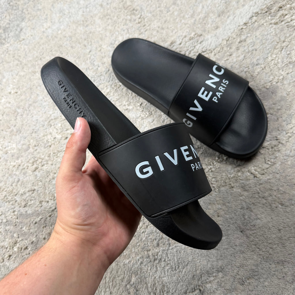 Givenchy Spellout Black Sliders - 9UK