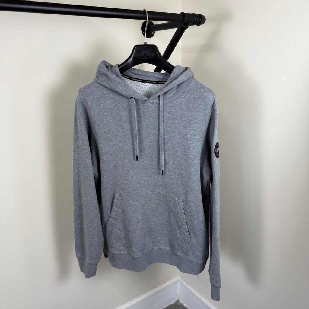 Canada Goose Grey Black Label Hoodie - Medium 21.5’’