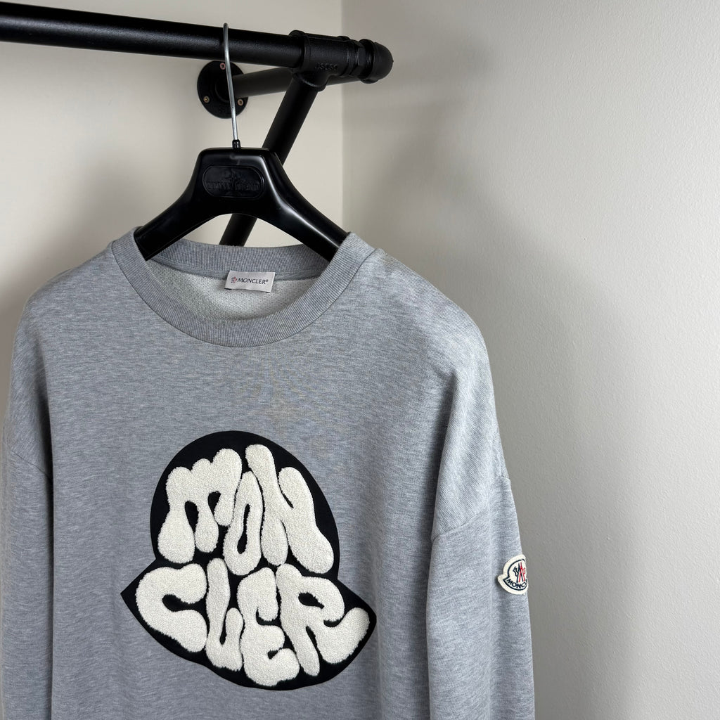 Moncler Graphic Swirl Grey Crewneck - XL 22’’