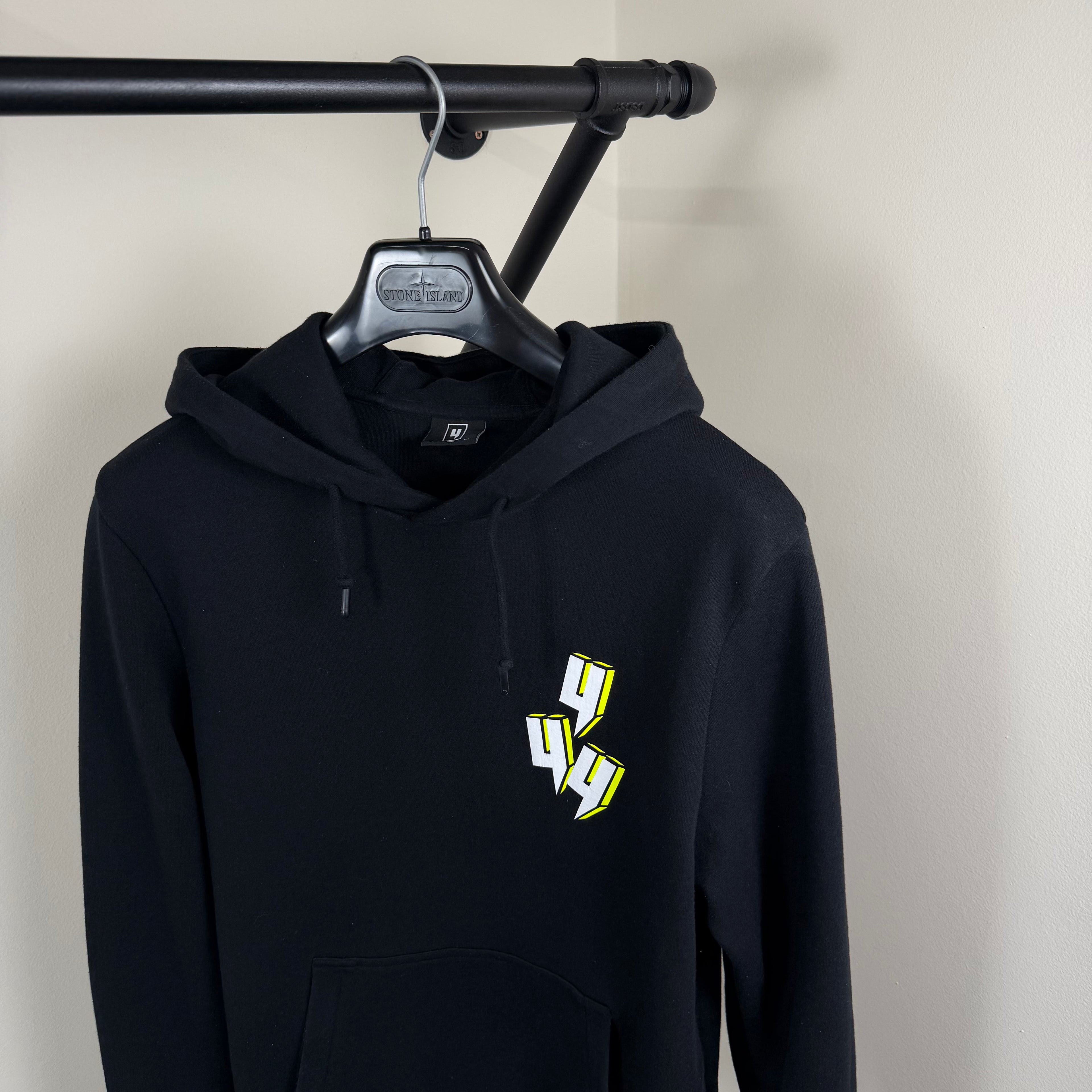 YELIR World Triple Y Neon Hoodie Black - Large 21’’