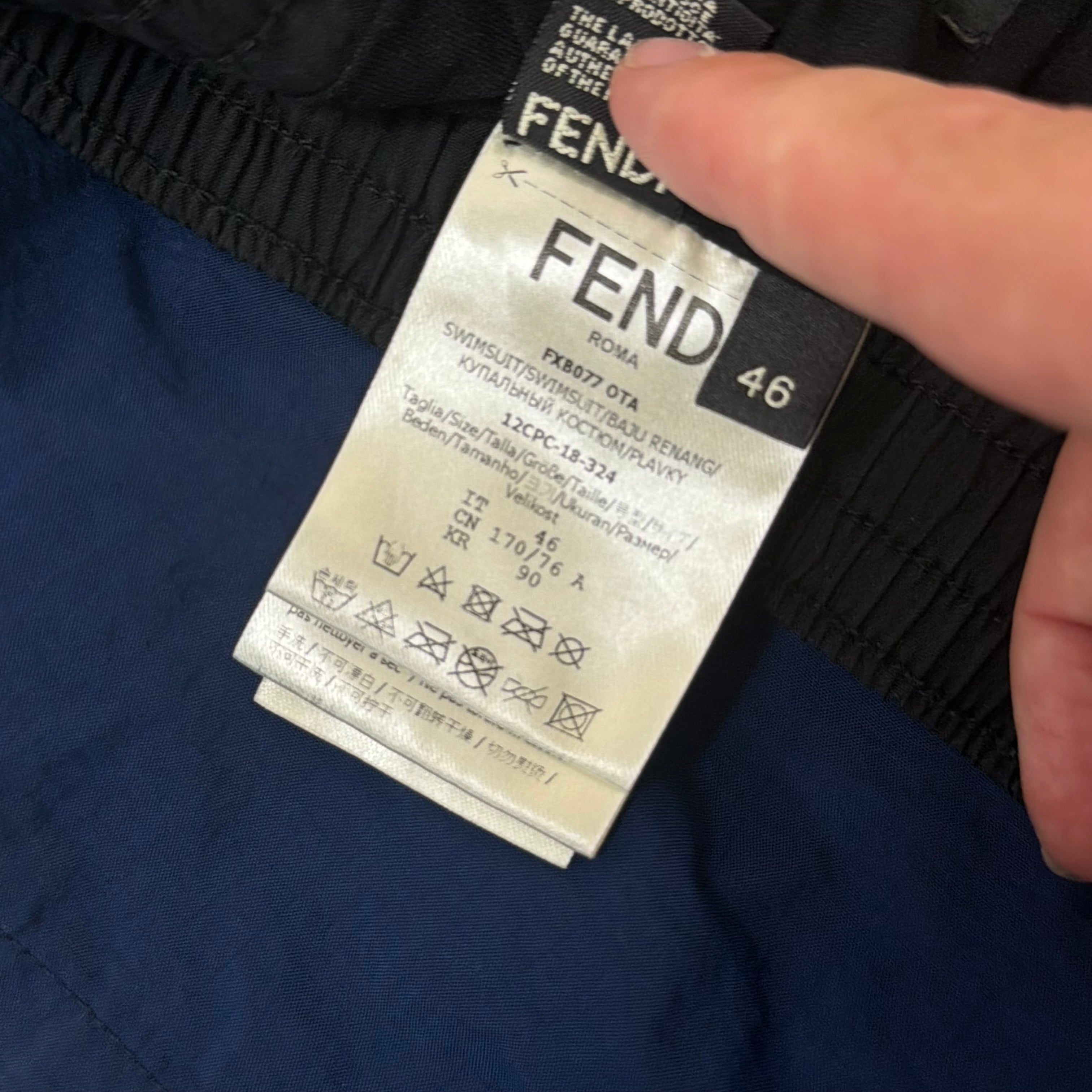 Fendi Bug Eye Blue Swimming Shorts - Small