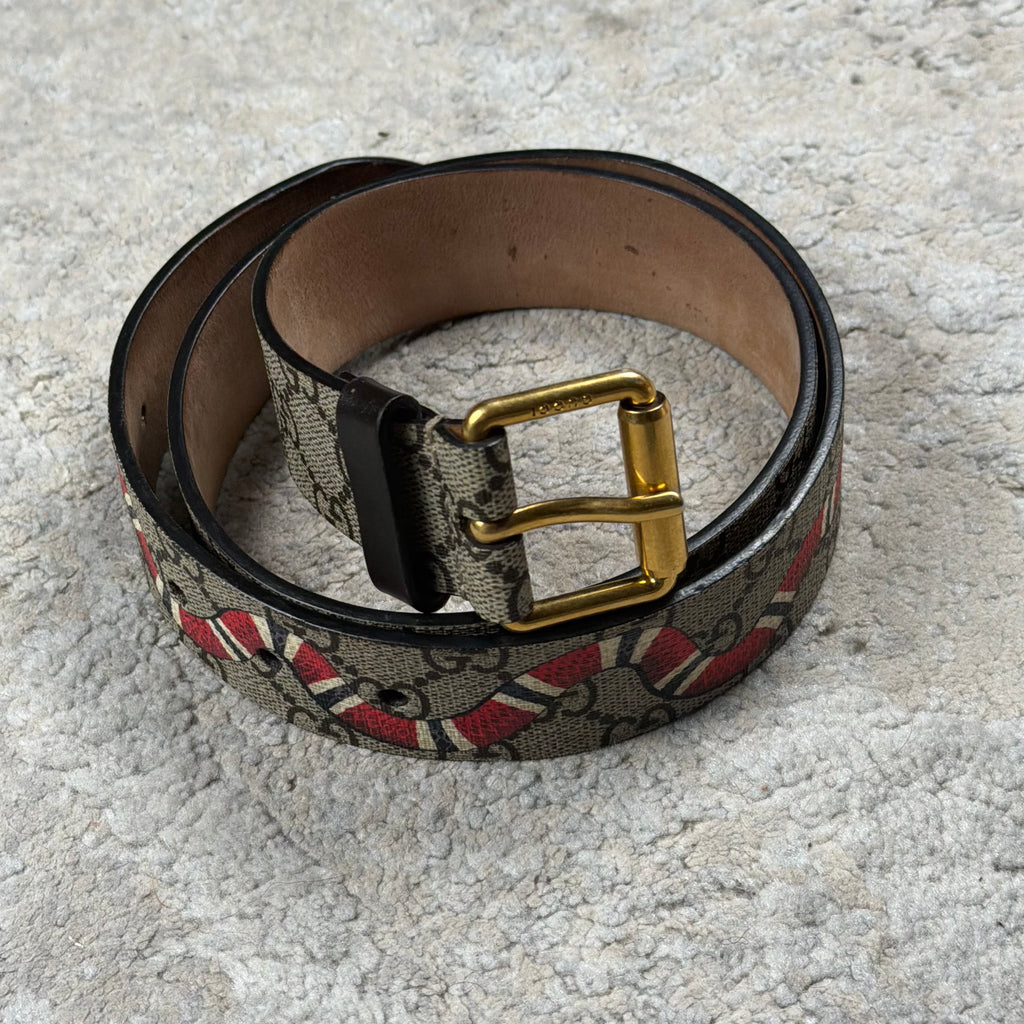 Gucci GG Supreme Snake Belt - 30W