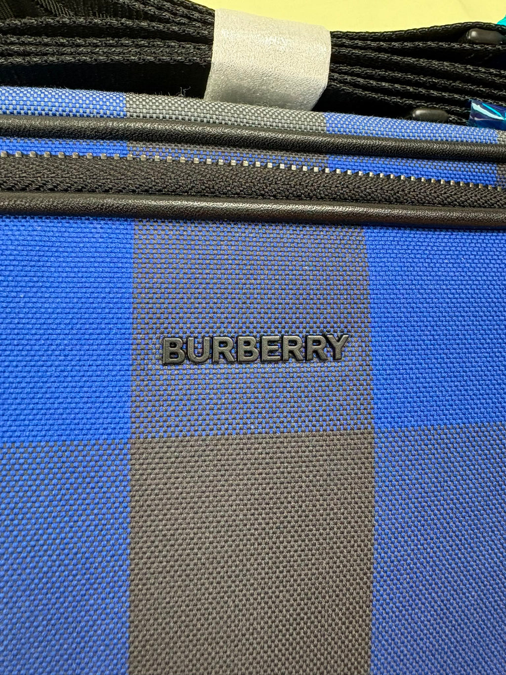 Burberry Check Bag Royal Blue - Brand New