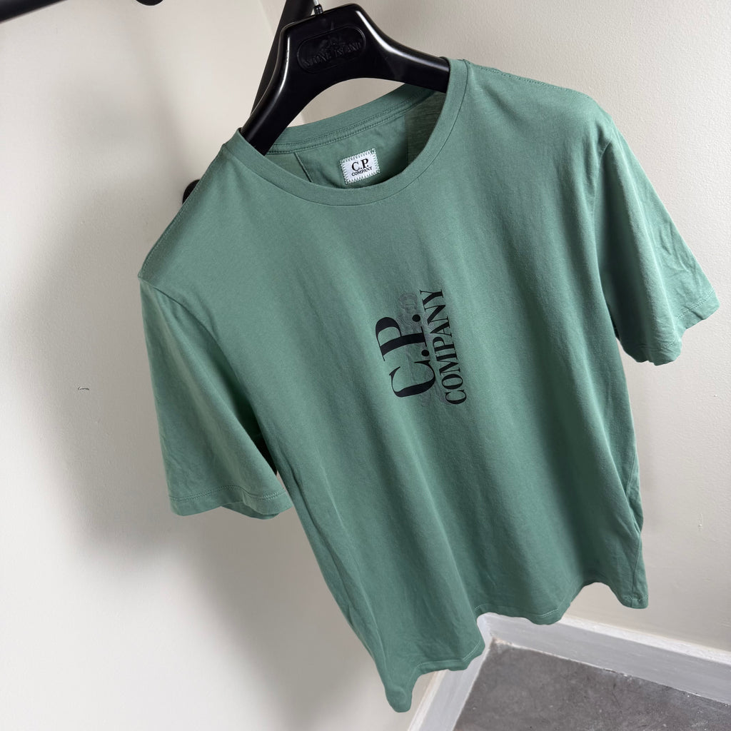 C.P Company Green Graphic T-Shirt - Medium 19.5’’