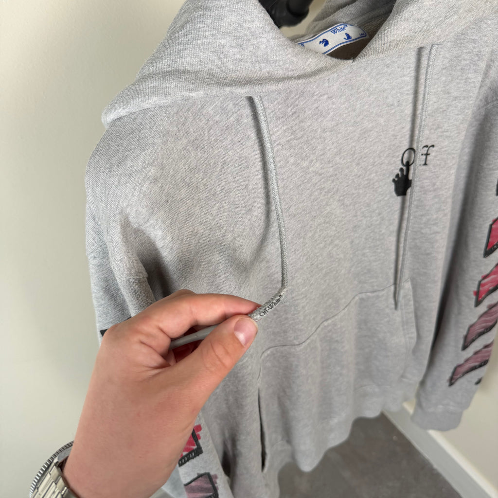 Off White Arrow Grey Hoodie - Medium 23’’