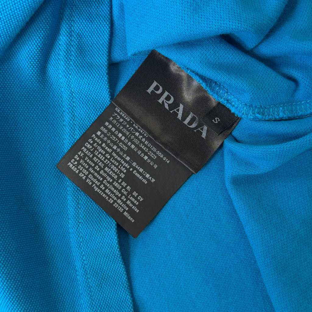 Prada Blue Short Sleeve Polo Shirt - XS 17.5’’