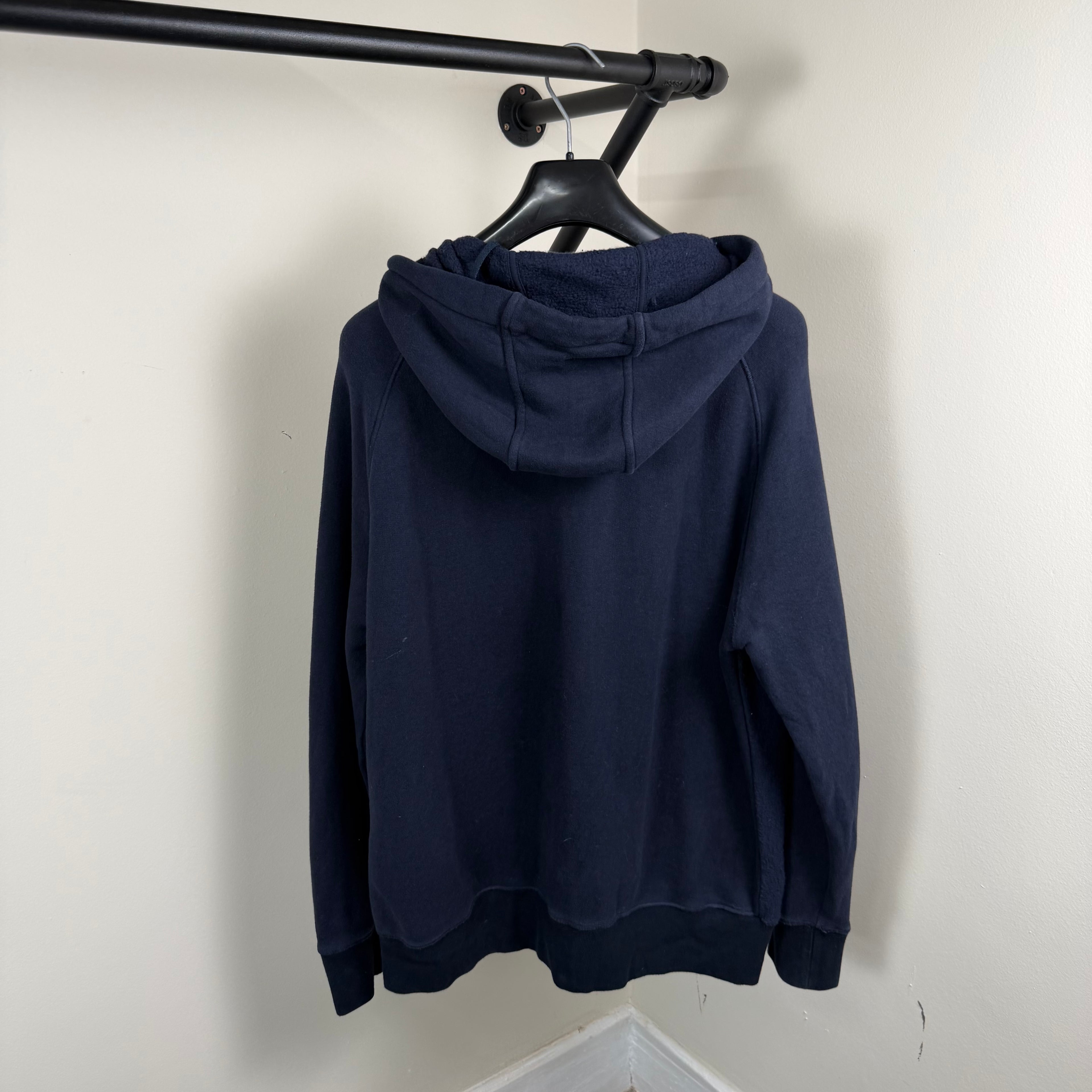 Moncler Double Badge Navy Zip Up Hoodie - XL 23’’