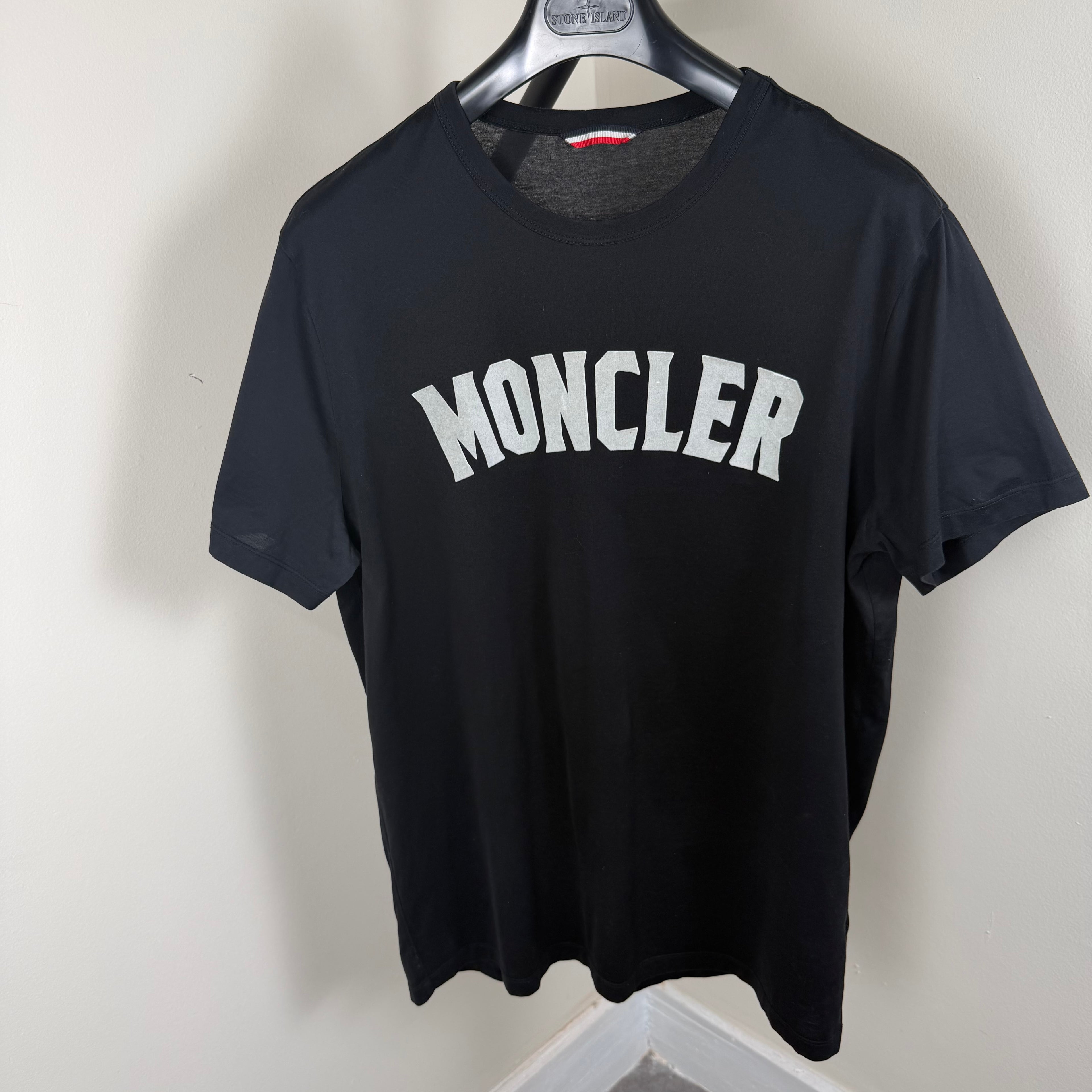 Moncler Black Graphic T-Shirt - Medium 21.5’’