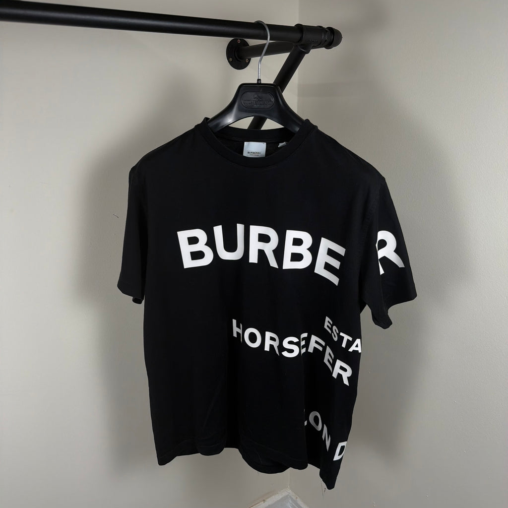 Burberry Horseferry Black Print T-Shirt -  Medium 21.5’’