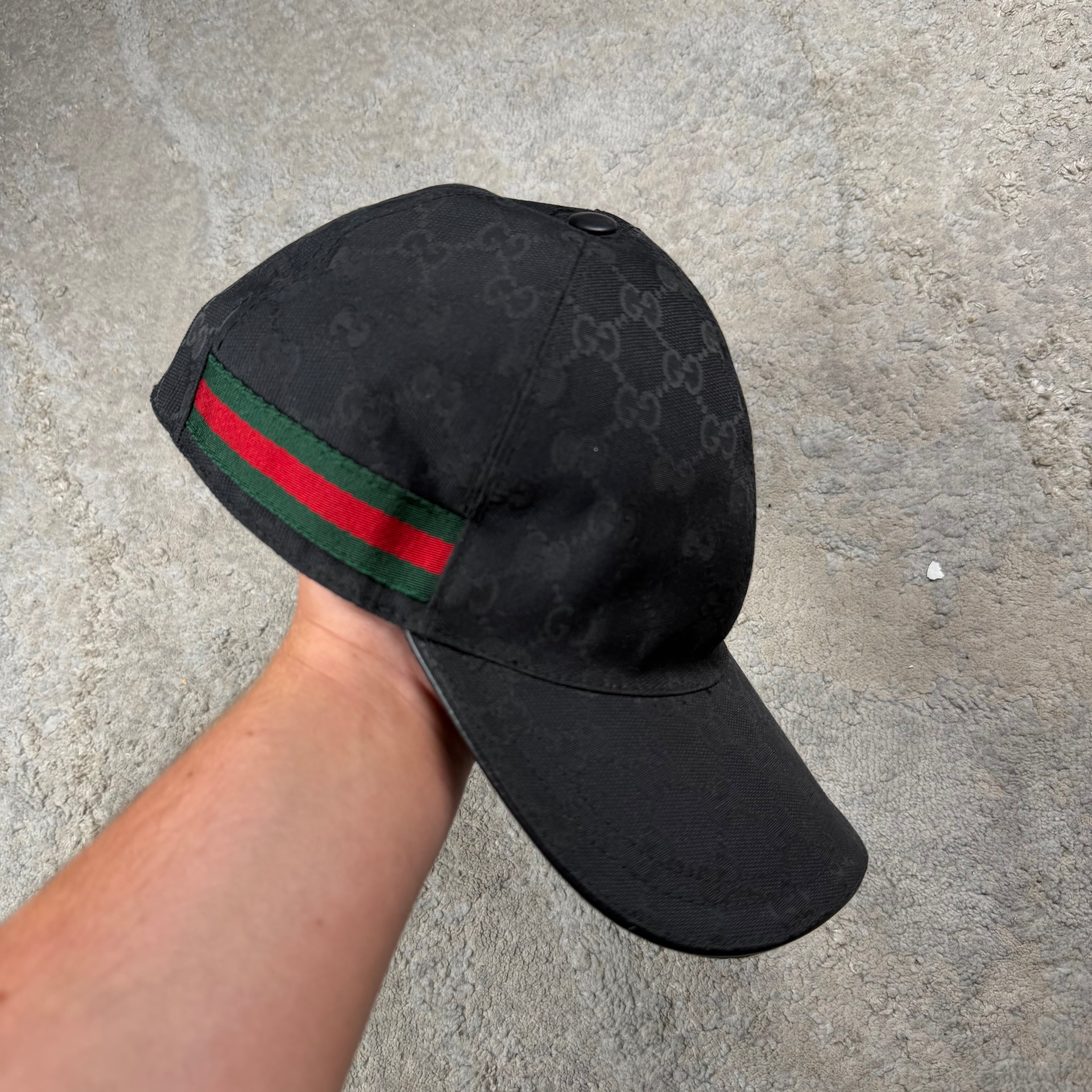 Gucci Black Canvas Baseball Cap - Medium (58cm)