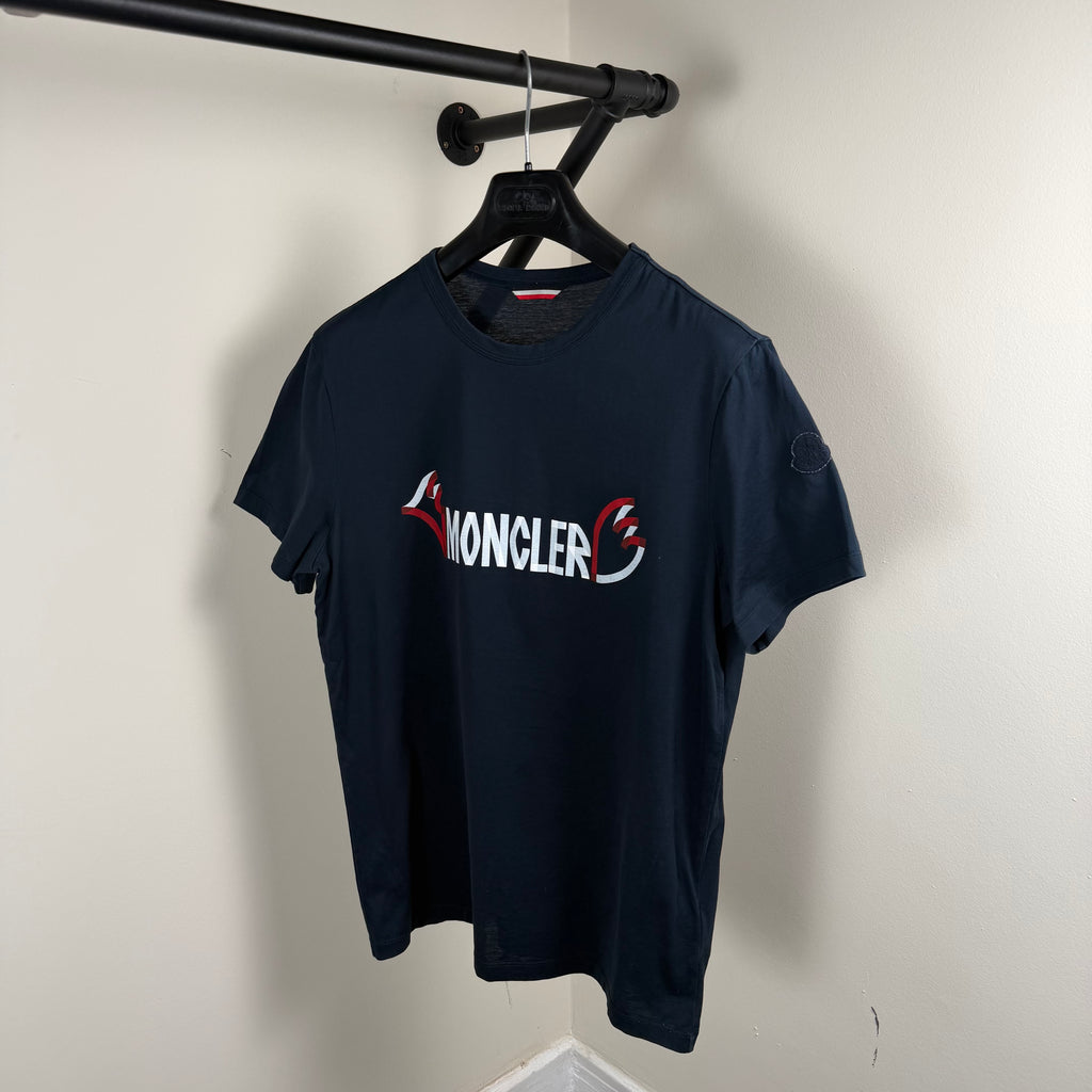 Moncler Navy Logo T-Shirt - Medium 20.5’’