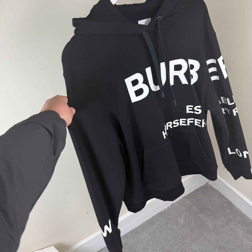 Burberry Black Horseferry Hoodie - M/L 22’’