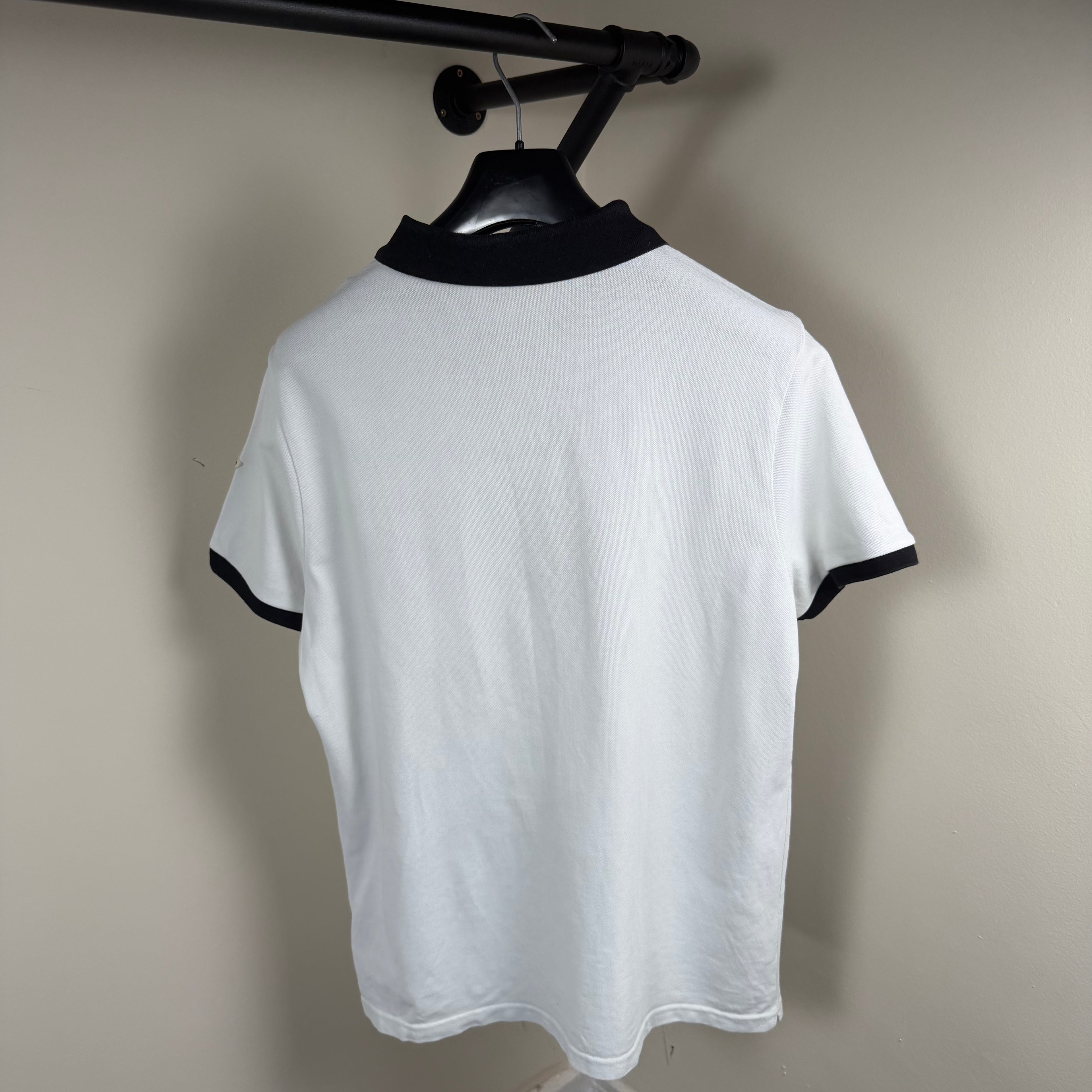 Moncler White Polo Shirt - Large 21.5’’