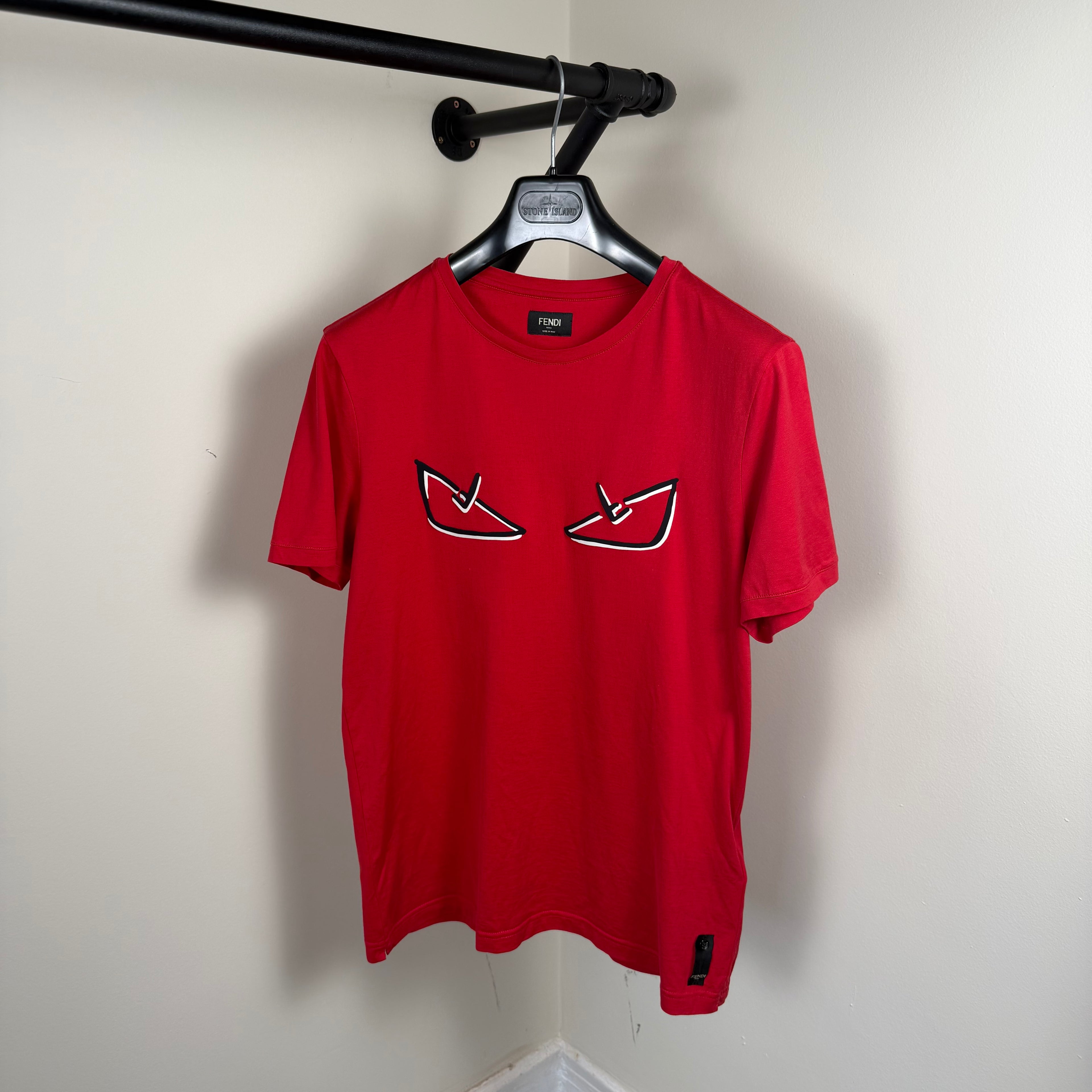 Fendi Bug Eye Red T-Shirt - Medium 19’’