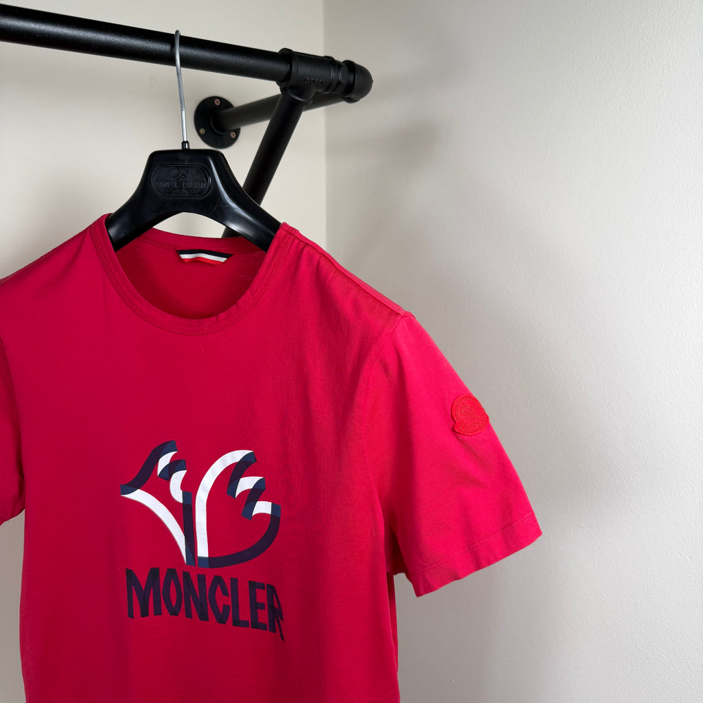 Moncler Red Graphic T-Shirt - Small 19’’