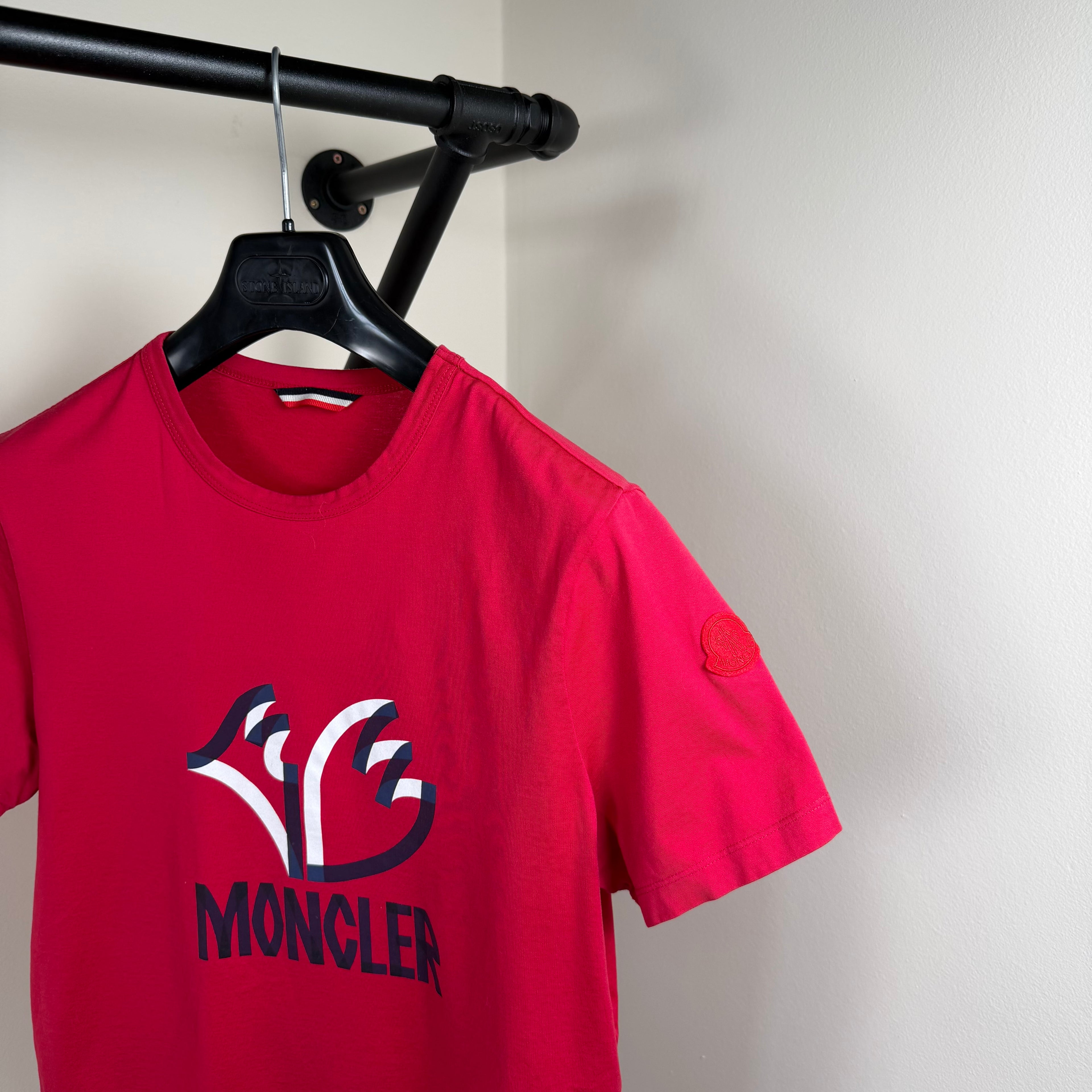 Moncler Red Graphic T-Shirt - Small 19’’