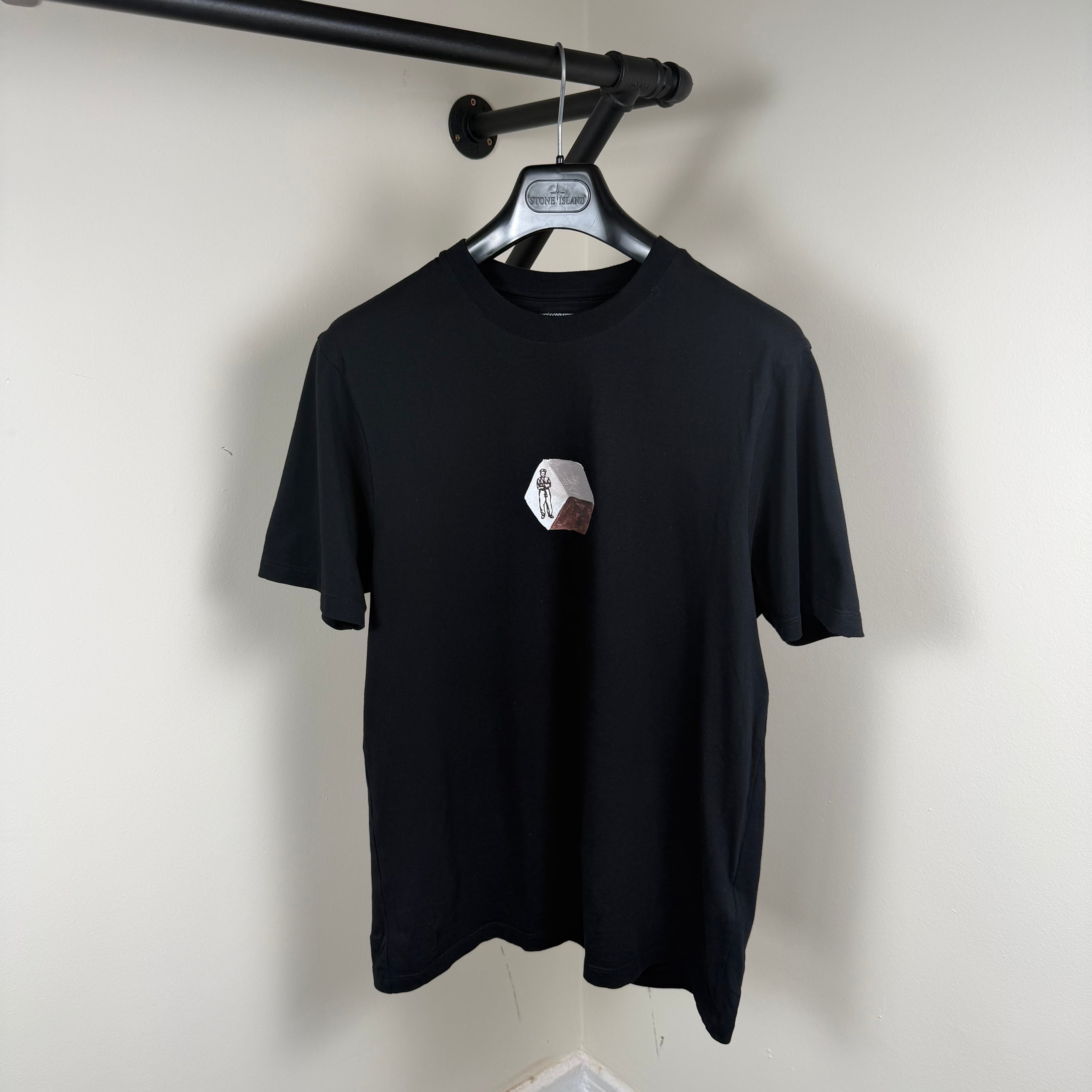 C.P Company Black Graphic T-Shirt - Medium 19.5’’