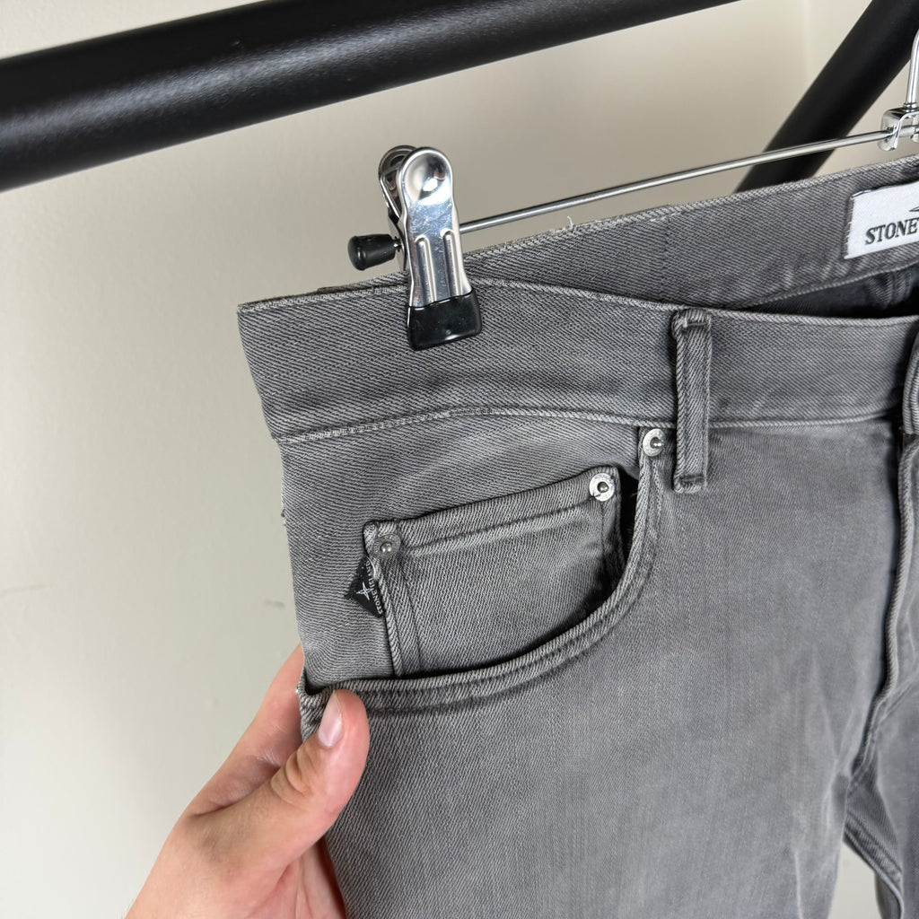 Stone Island Grey Denim Jeans - 36W Slim