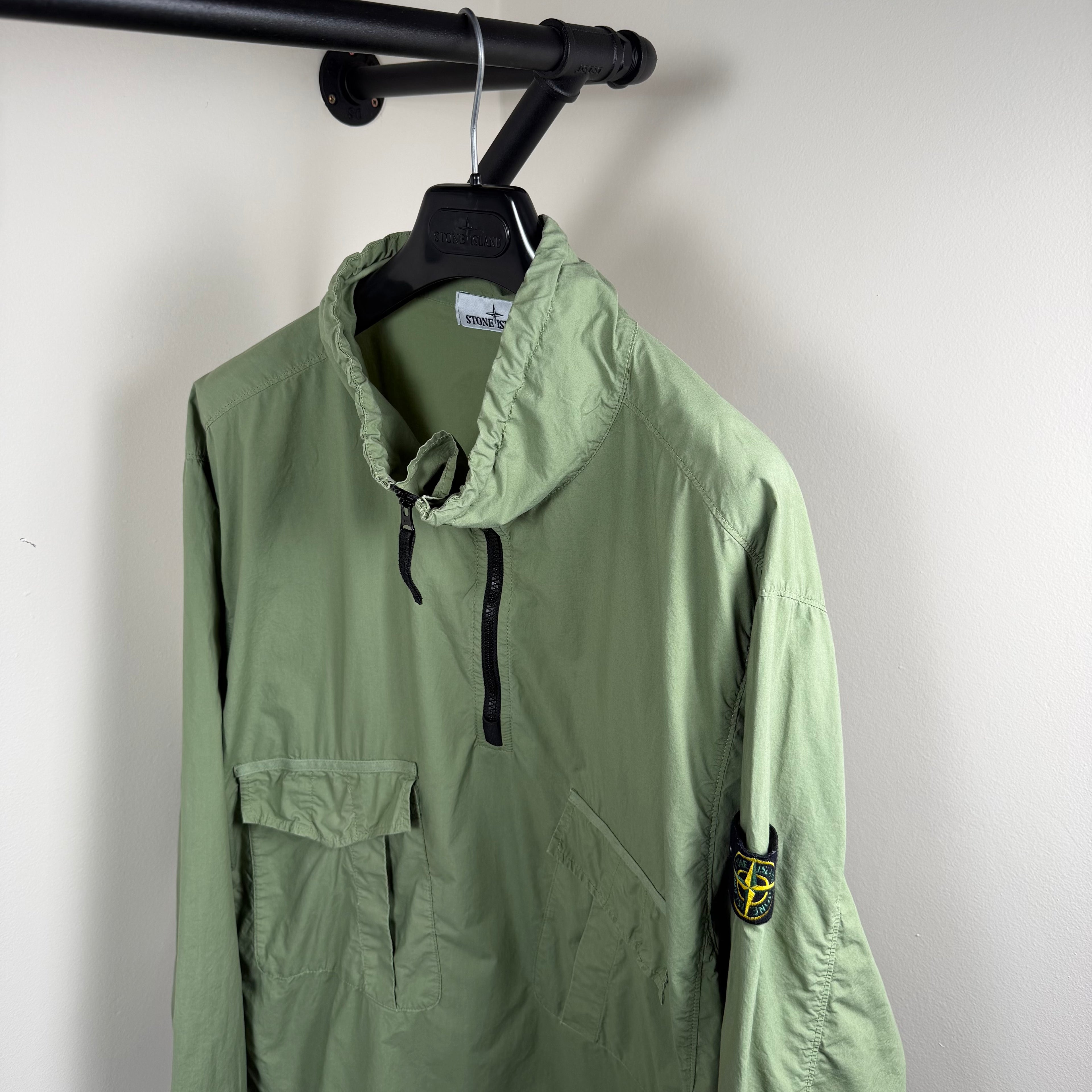 Stone Island 1/4 Zip Green Smock - 3XL 28’’