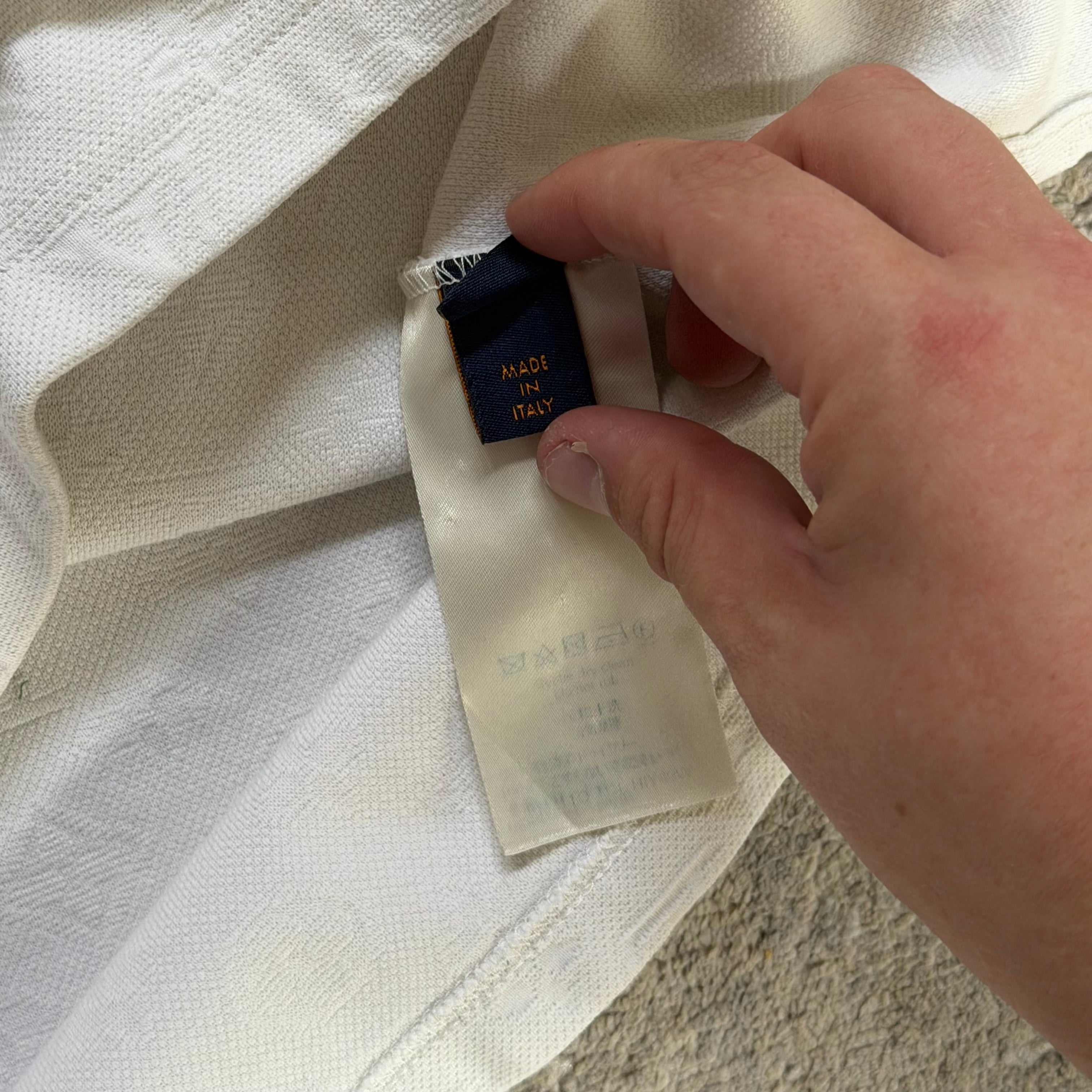 Louis Vuitton White Monogram Pocket T-Shirt - Large 23’’