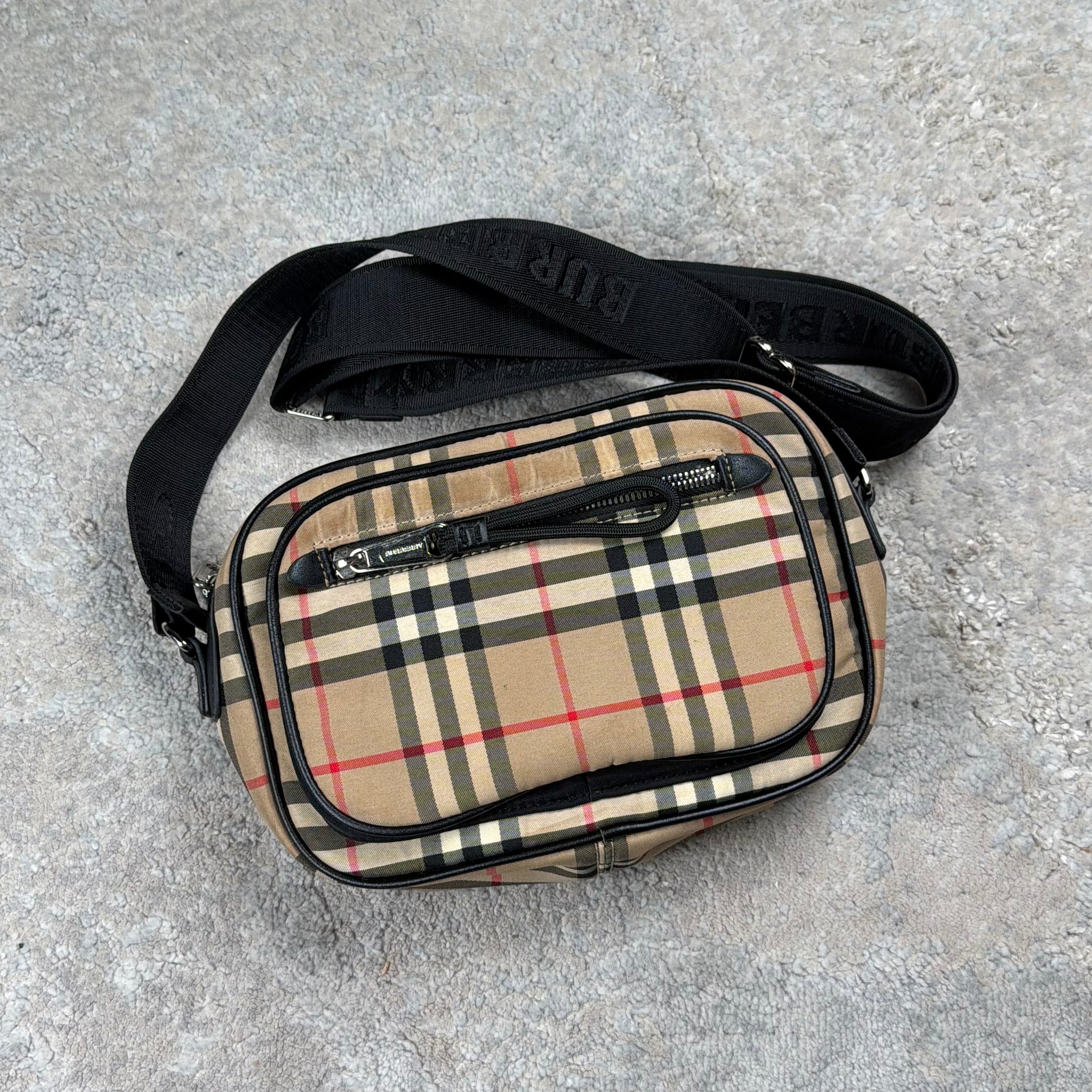 Burberry Biege Check Crossbody Bag