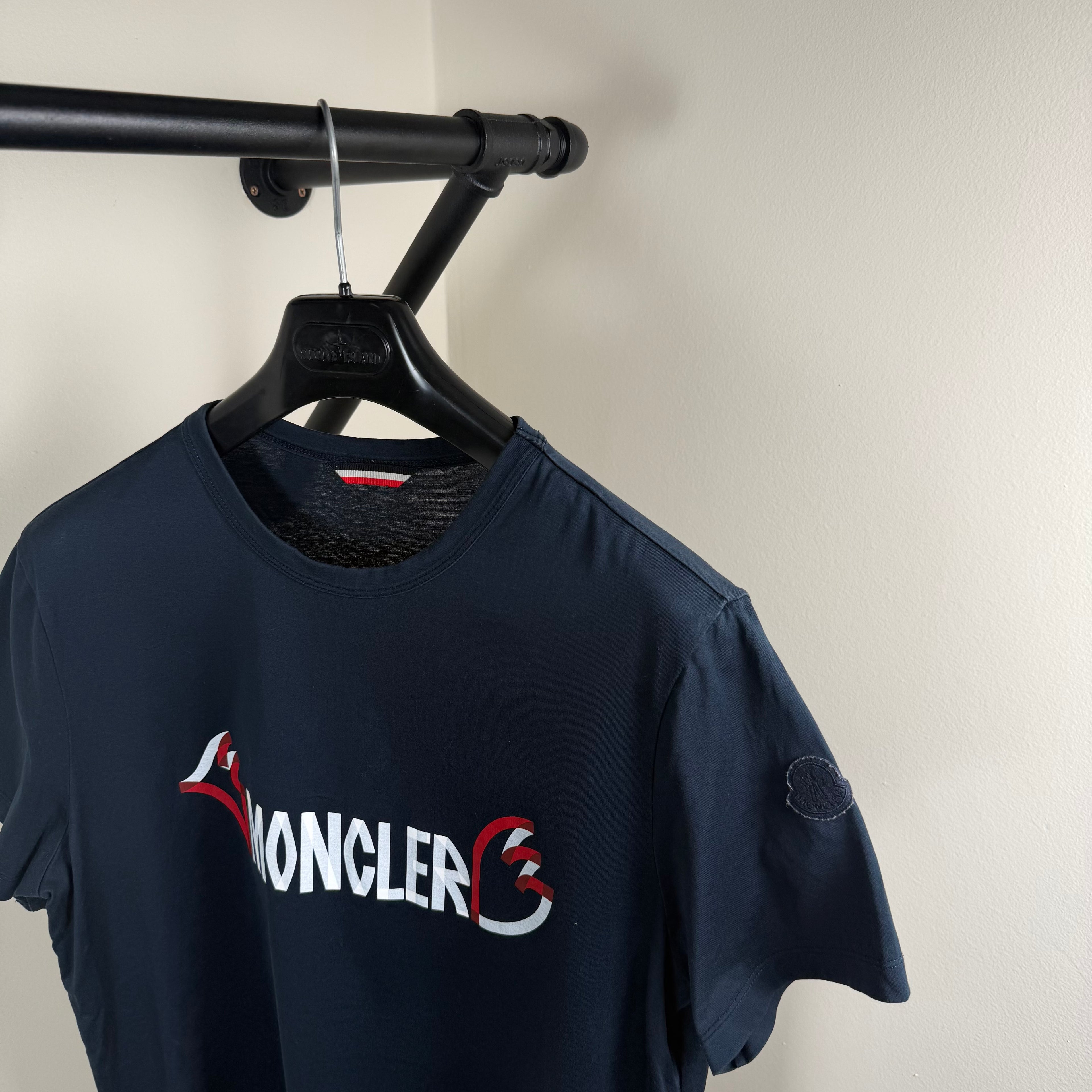 Moncler Navy Logo T-Shirt - Medium 20.5’’