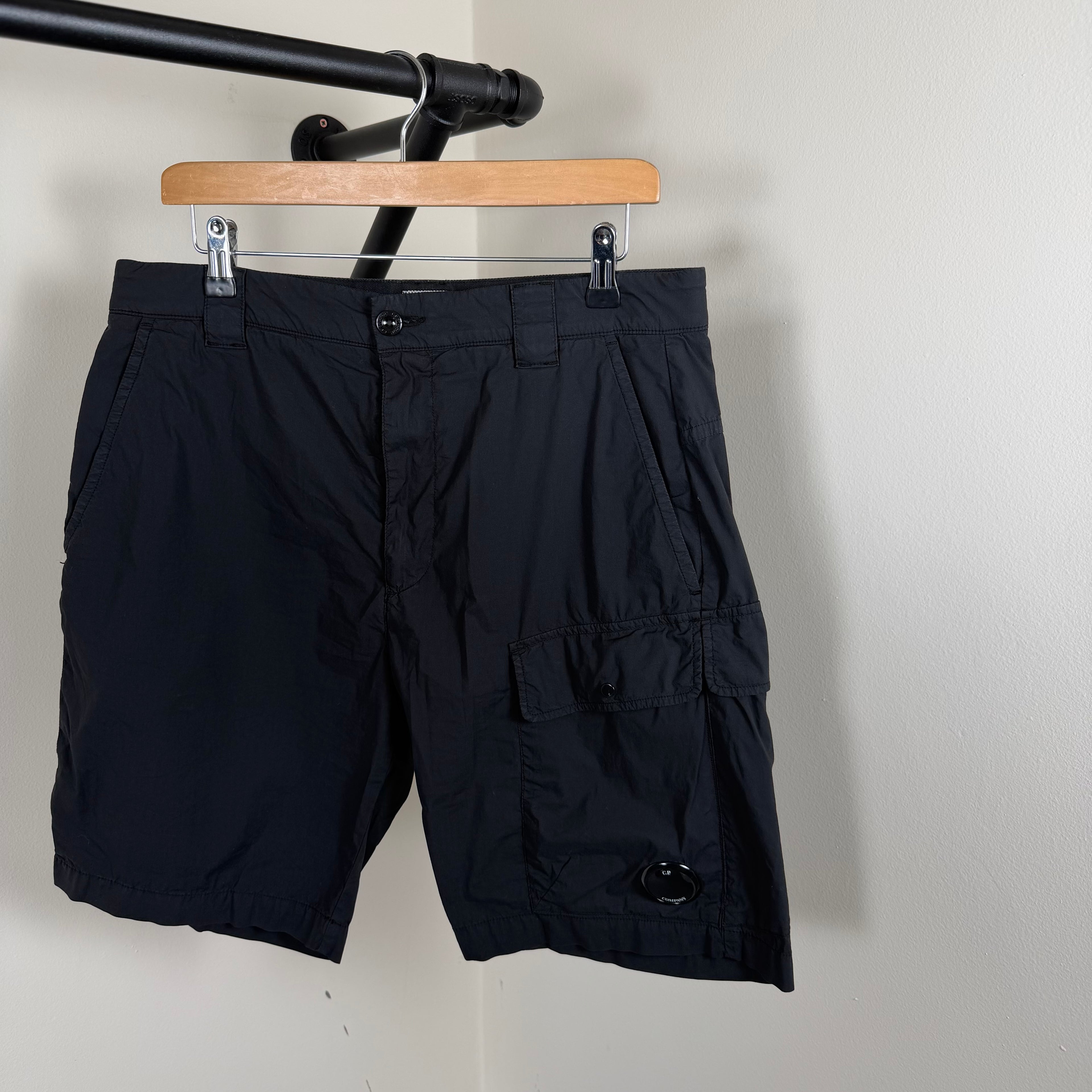 C.P Company Lens Cargo Shorts Black - 46 (32w)
