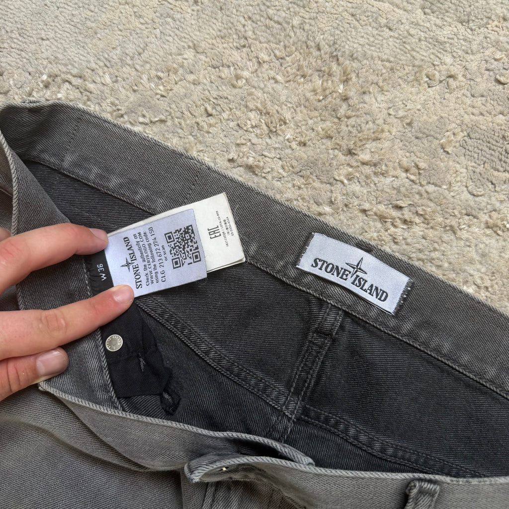 Stone Island Grey Denim Jeans - 36W Slim