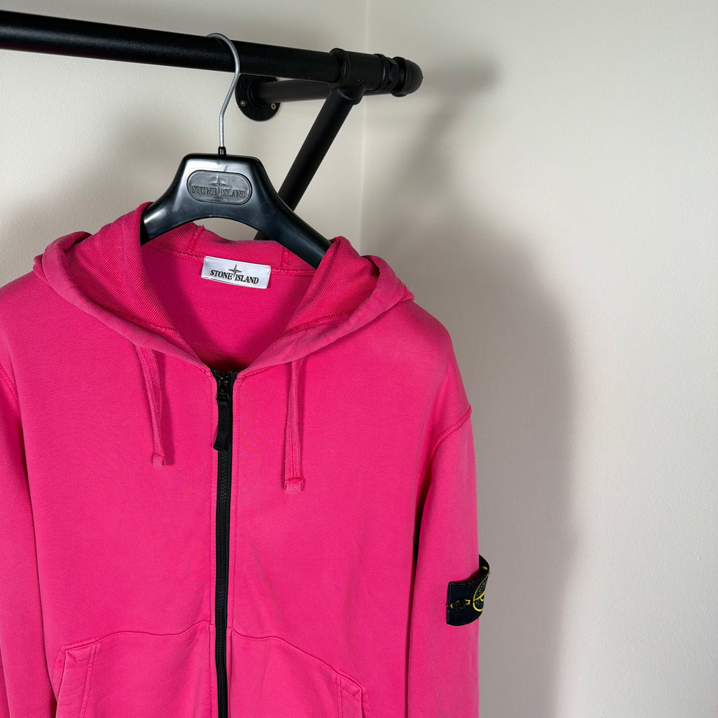 Stone Island Pink Zip Up Hoodie - Large L 24’’