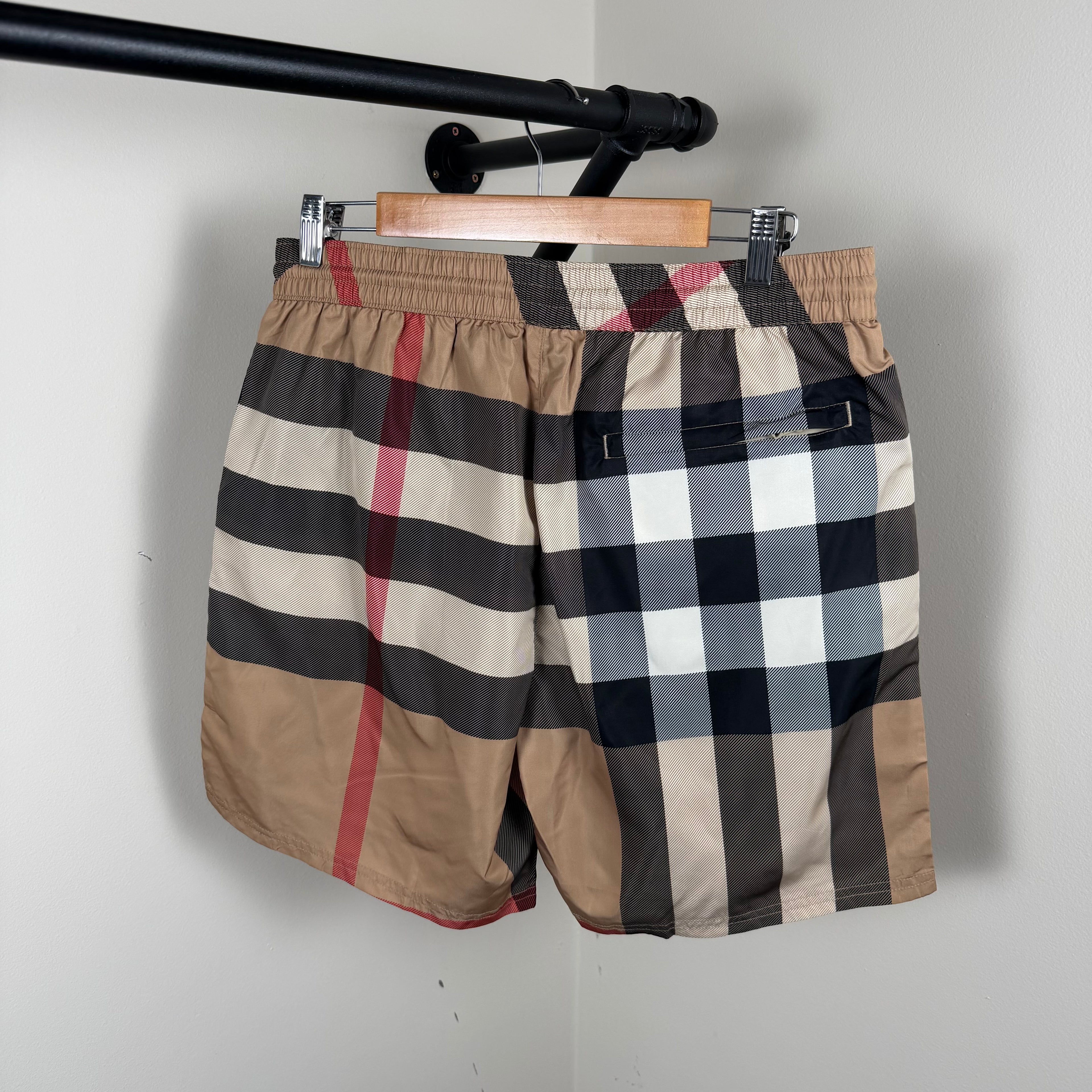 Burberry Biege Check Swimming Shorts - XL