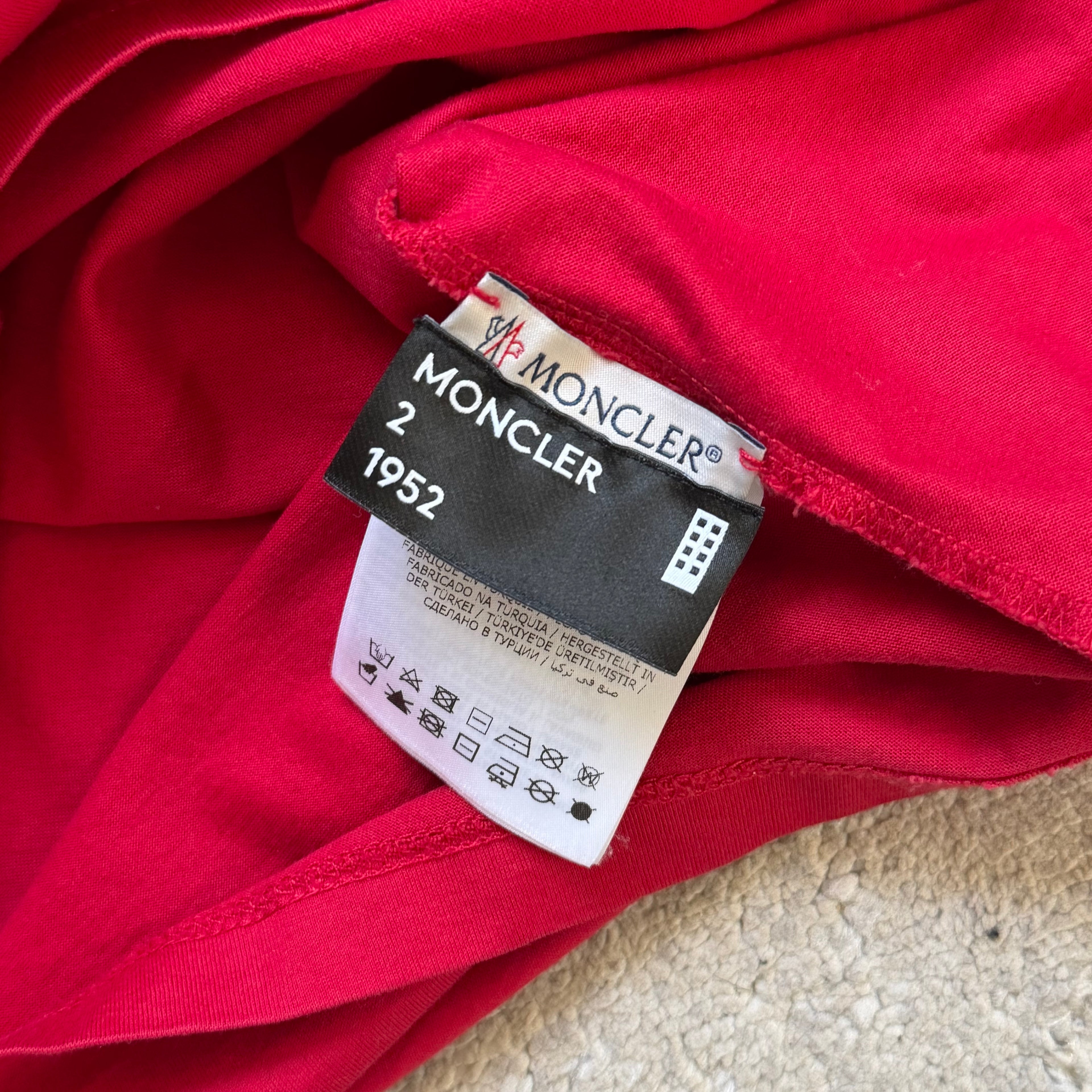 Moncler Red Graphic T-Shirt - Small 19’’