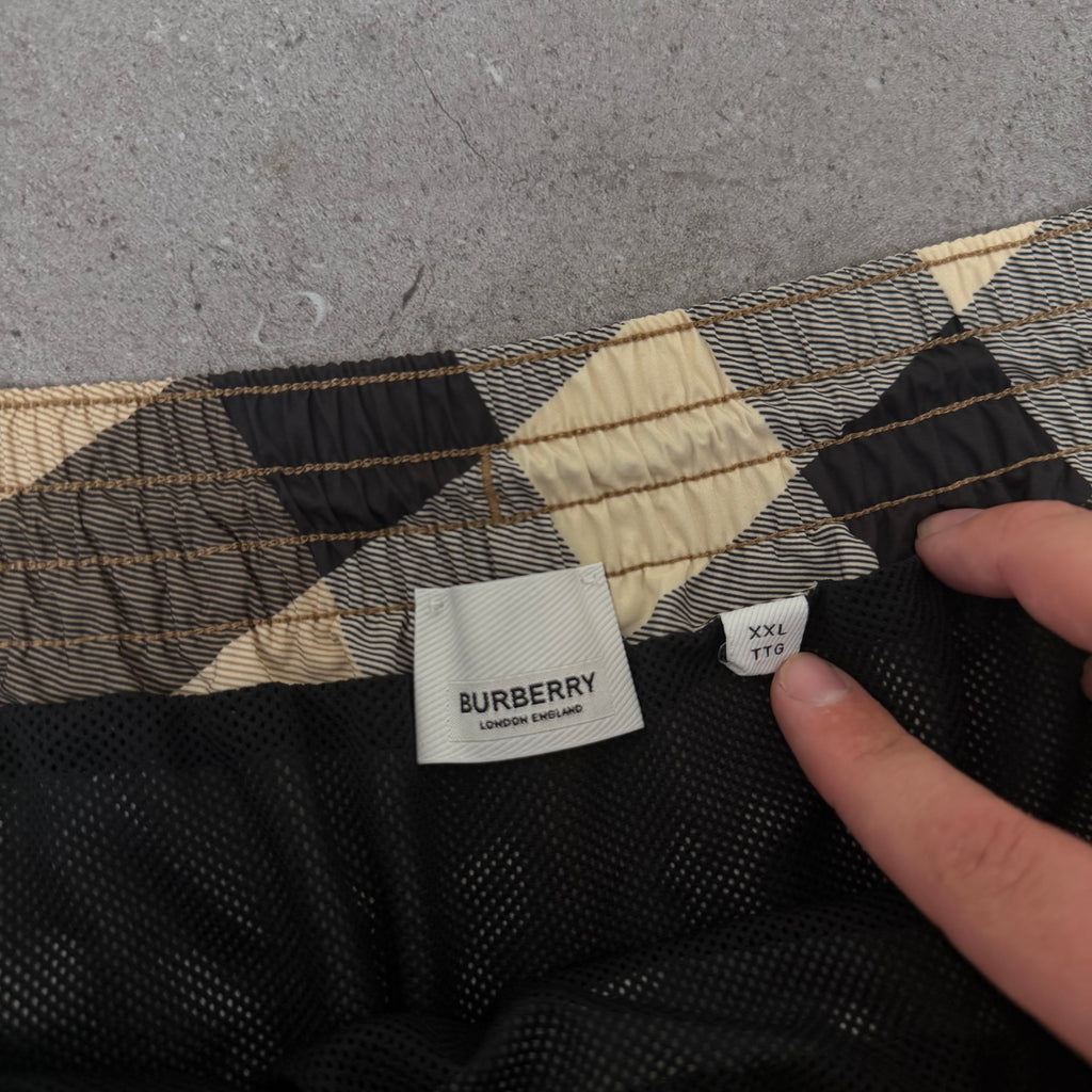 Burberry Biege Check Swimming Shorts - XXL