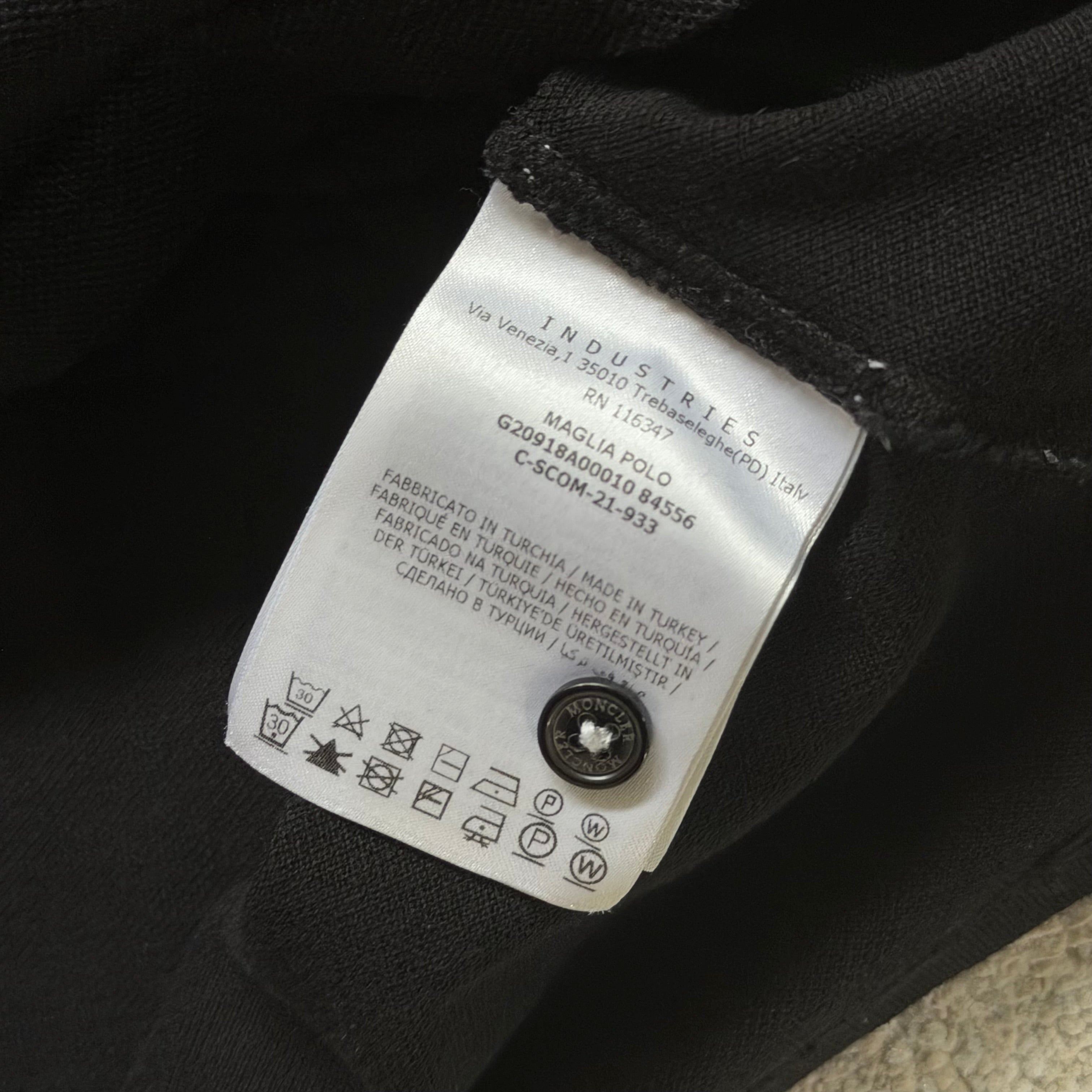 Moncler Black Polo Shirt - M/L 21’’