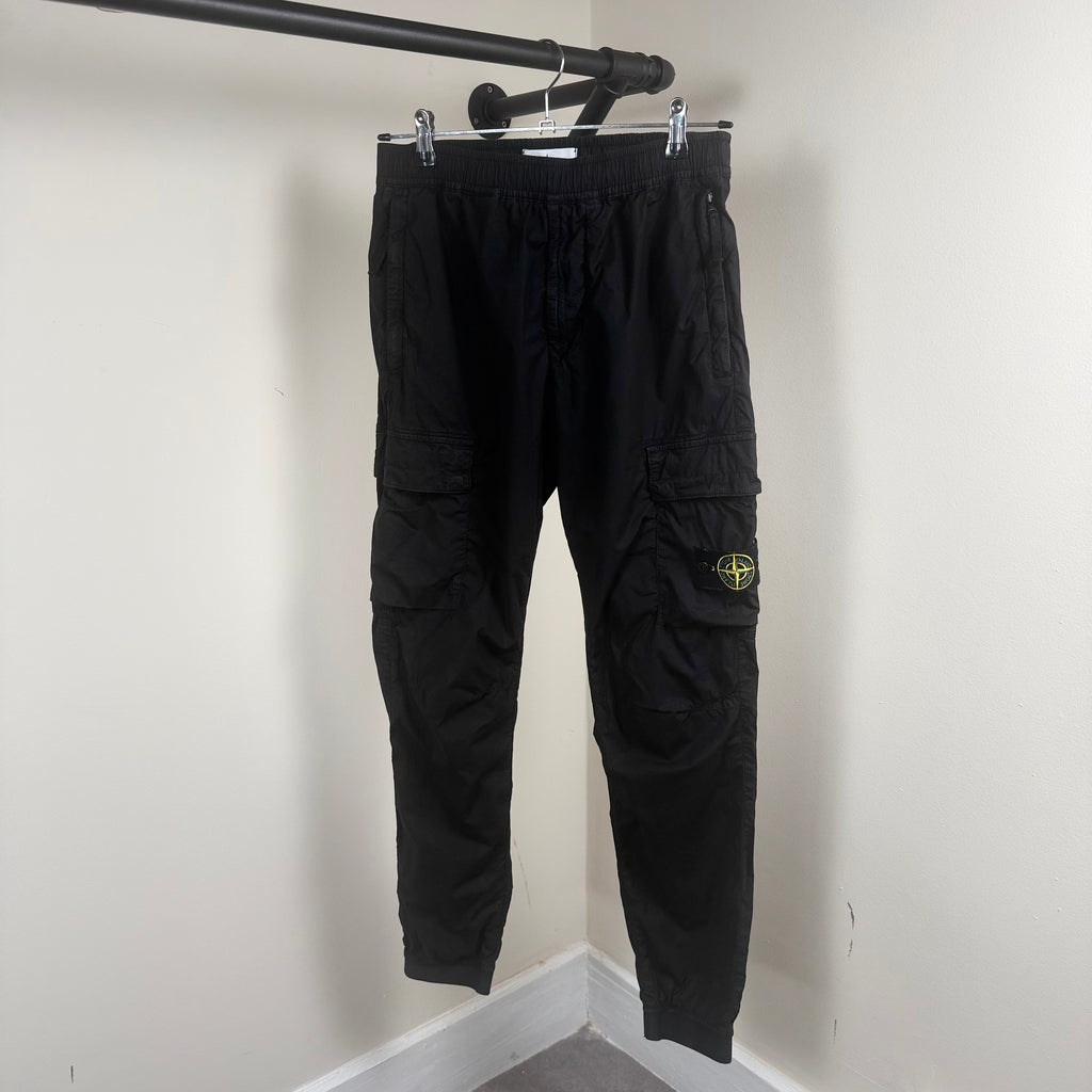 Stone Island Black Cargo Pants - 30W