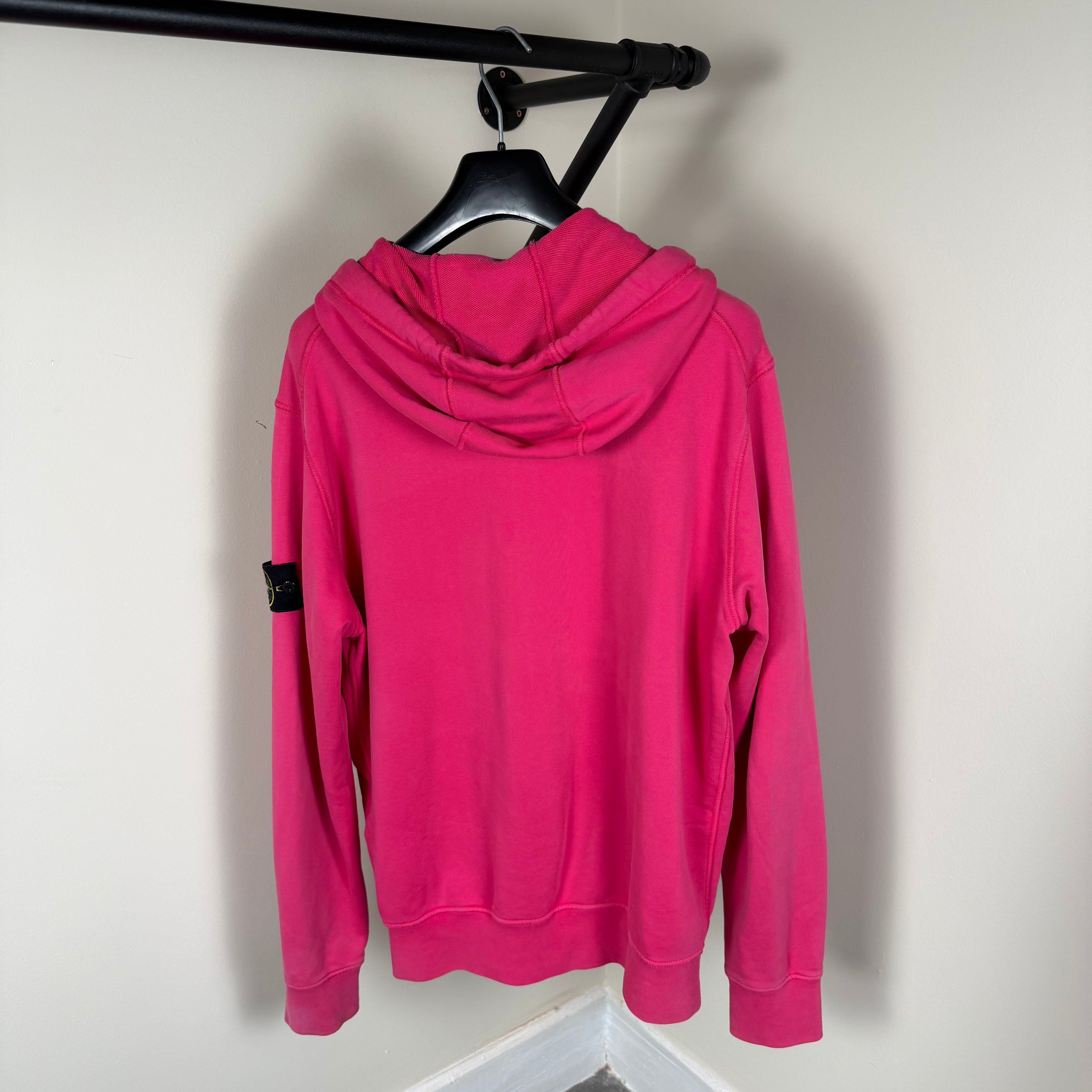 Stone Island Pink Zip Up Hoodie - Large L 24’’