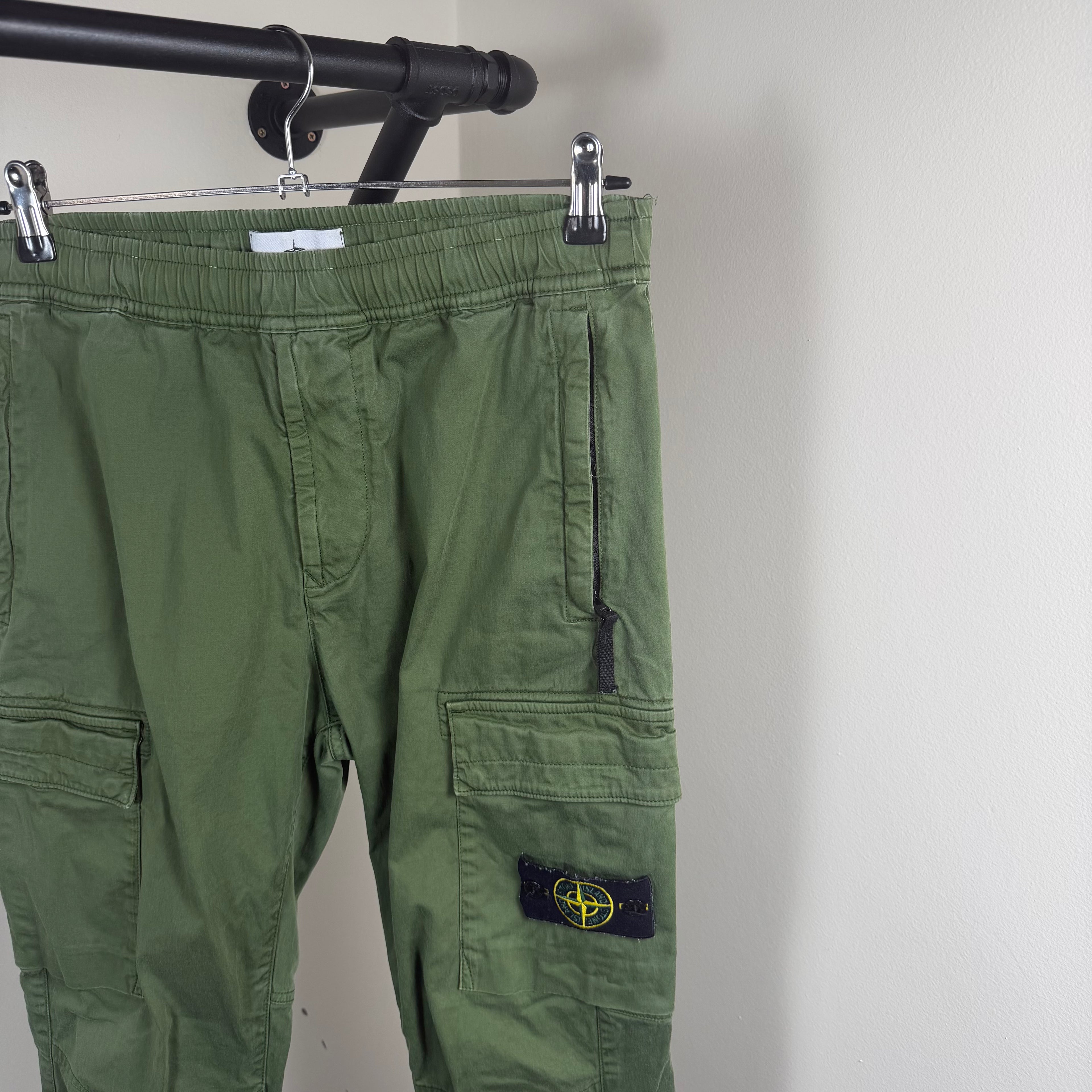 Stone Island Khaki Cargo Pants - 30W