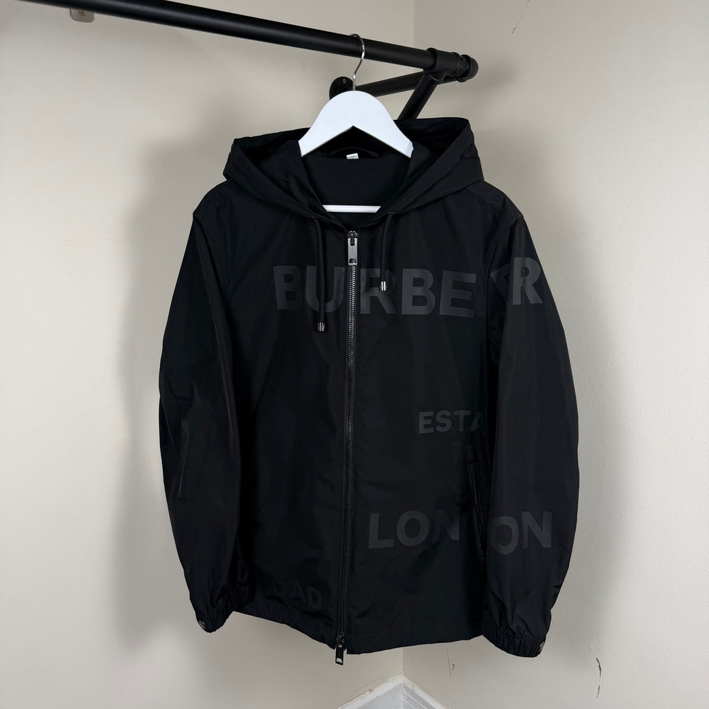 Burberry Horseferry Black Windbreaker - Fits M 22.5’’